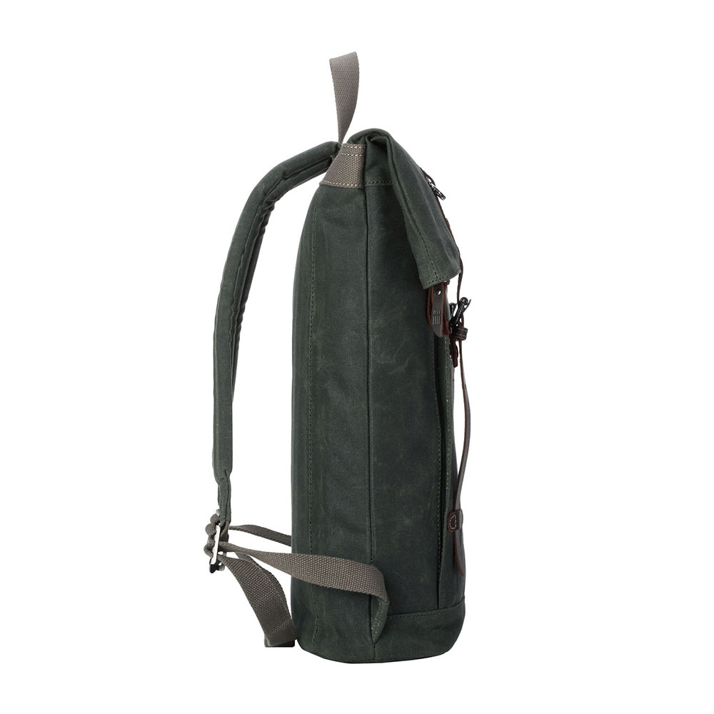 Heritage Canvas Laptop Backpack - Dark Green