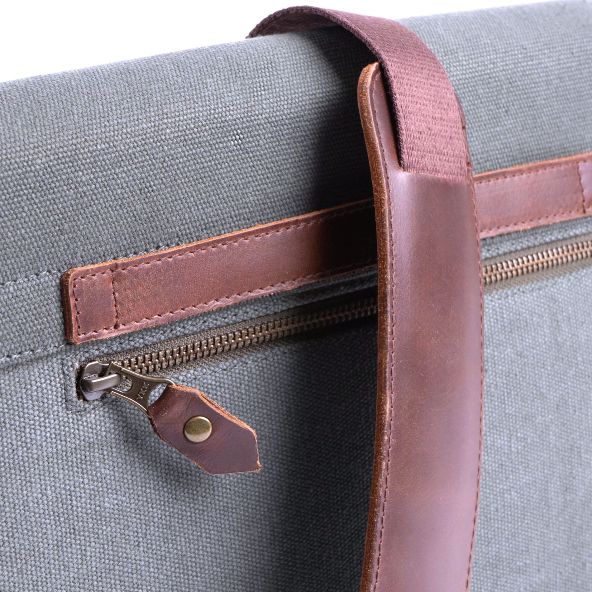 Messenger Bag Times Canvas - GREEN/BLU