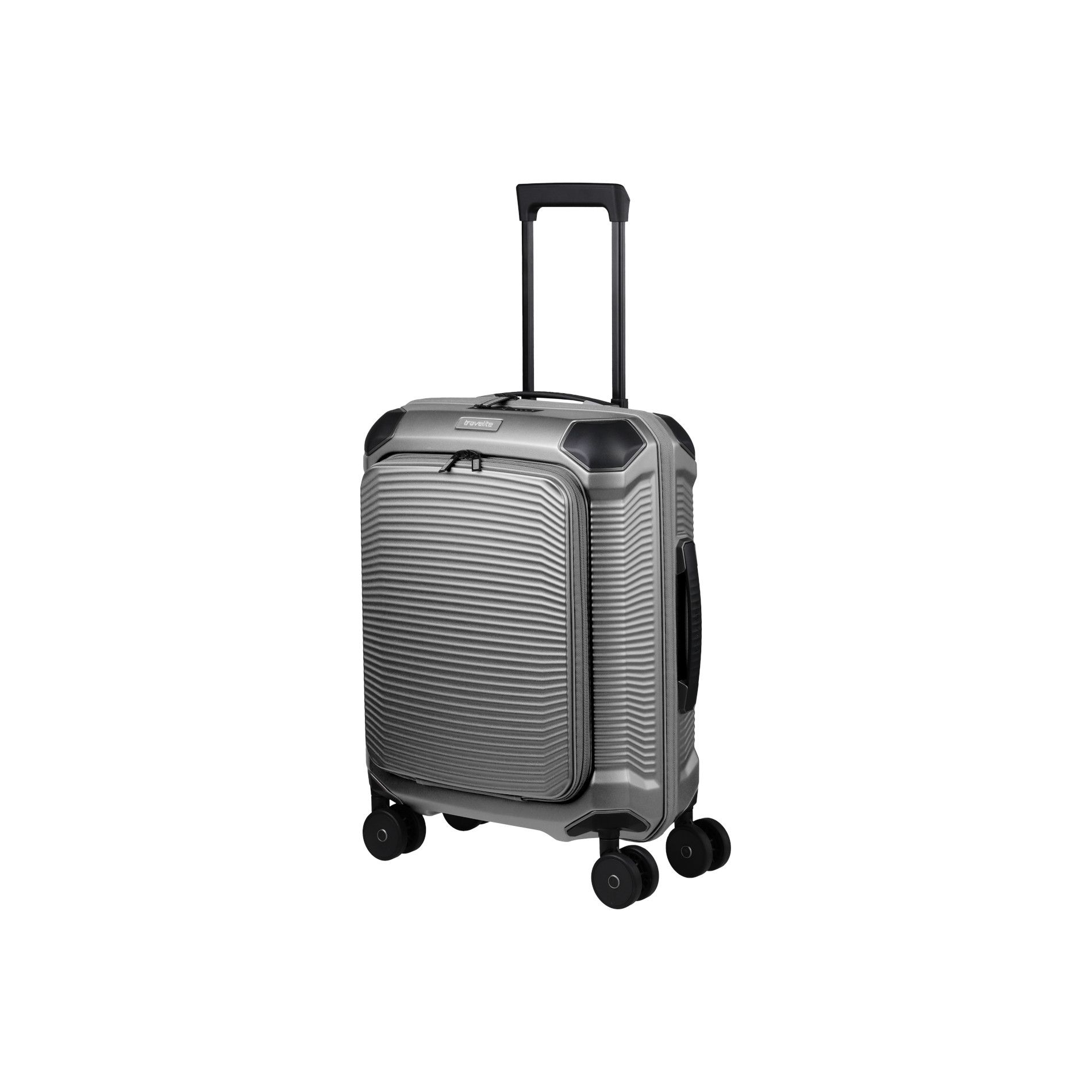 MILLENNIUM Handgepäck S (55cm) mit Vortasche - Silver