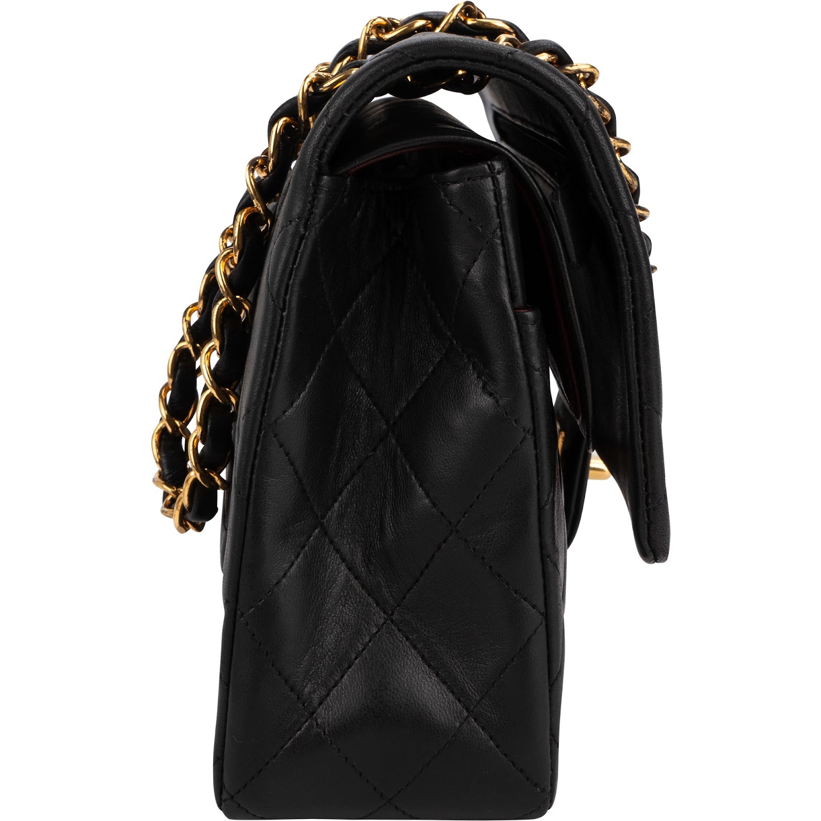 Chanel Quilted Lambskin 24K Gold Medium Double Flap Shoulder Bag