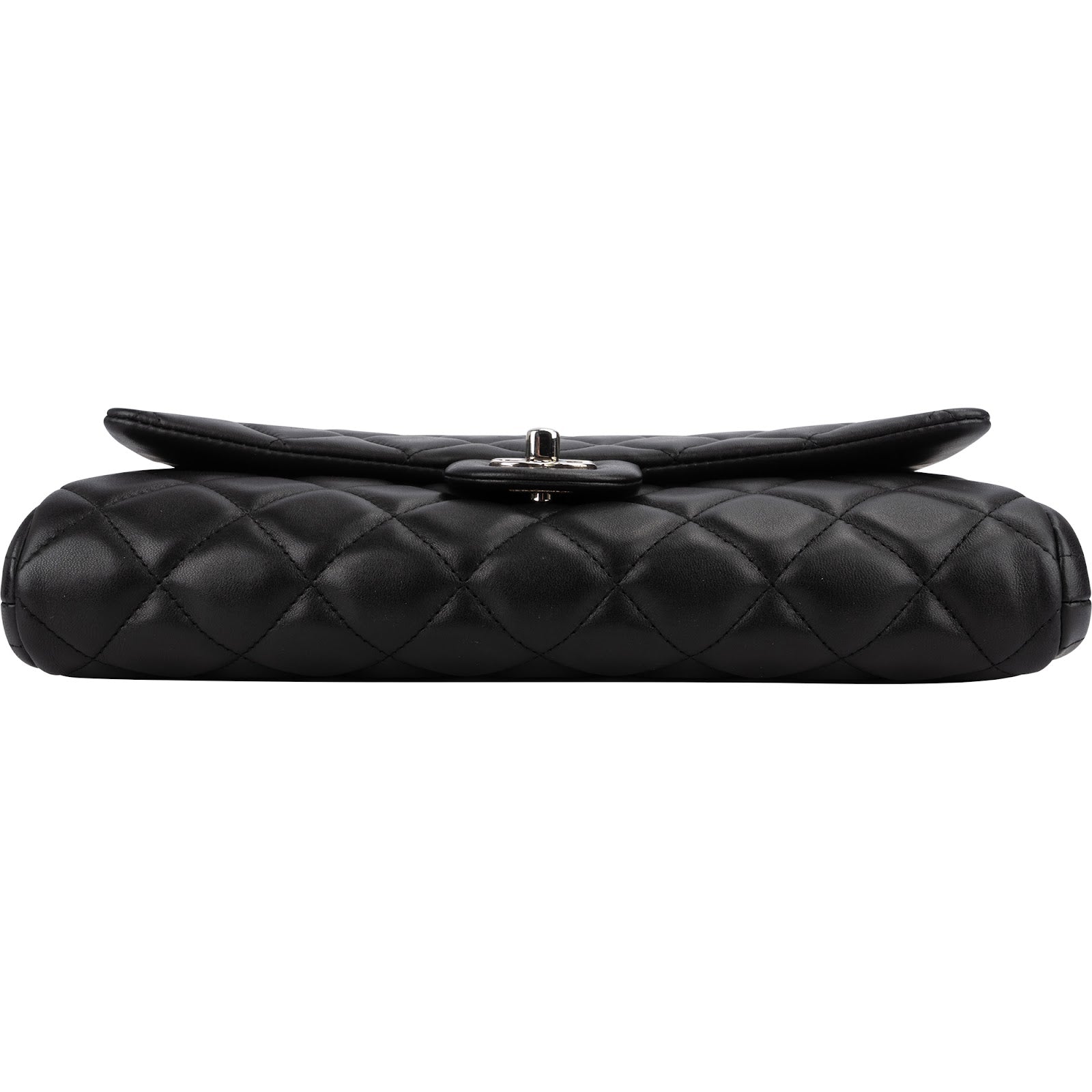 Chanel Quilted Lambskin Palladium Single Flap Shoulder Bag