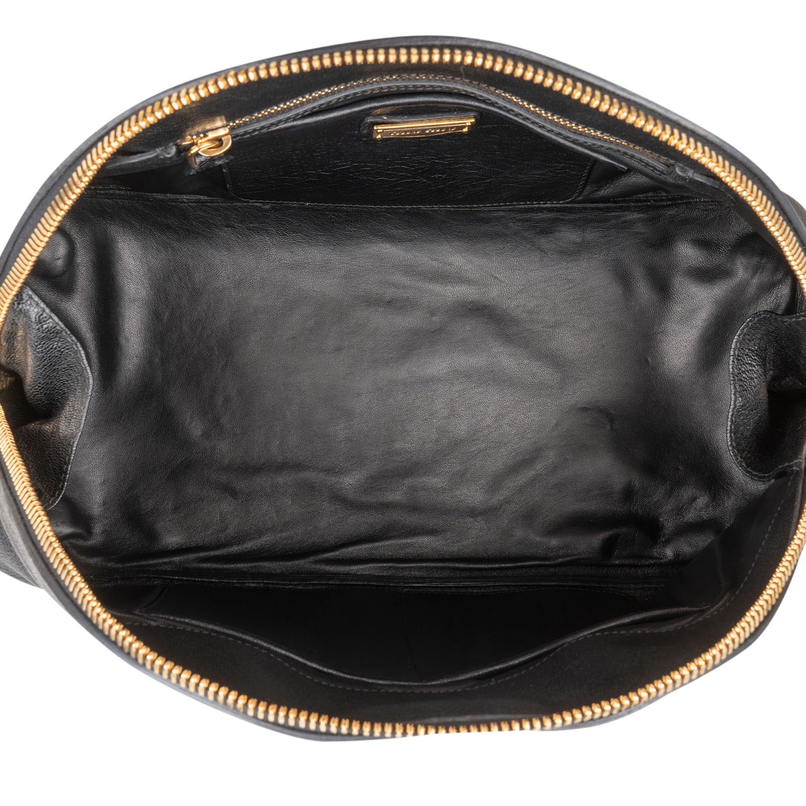 Miu Miu Black Madras Leather Dome Satchel Handbag