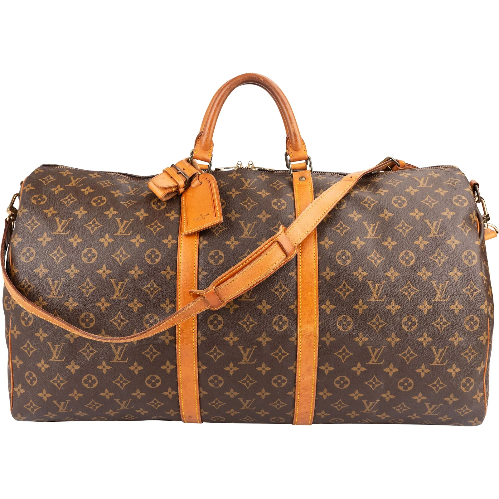 Louis Vuitton Monogram Canvas Keepall 60 Bandoulière Travel Bag