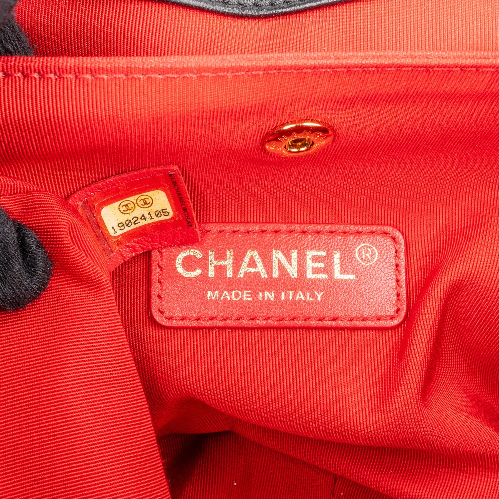 Chanel - Striped Cotton Single Flap Shoulder Bag