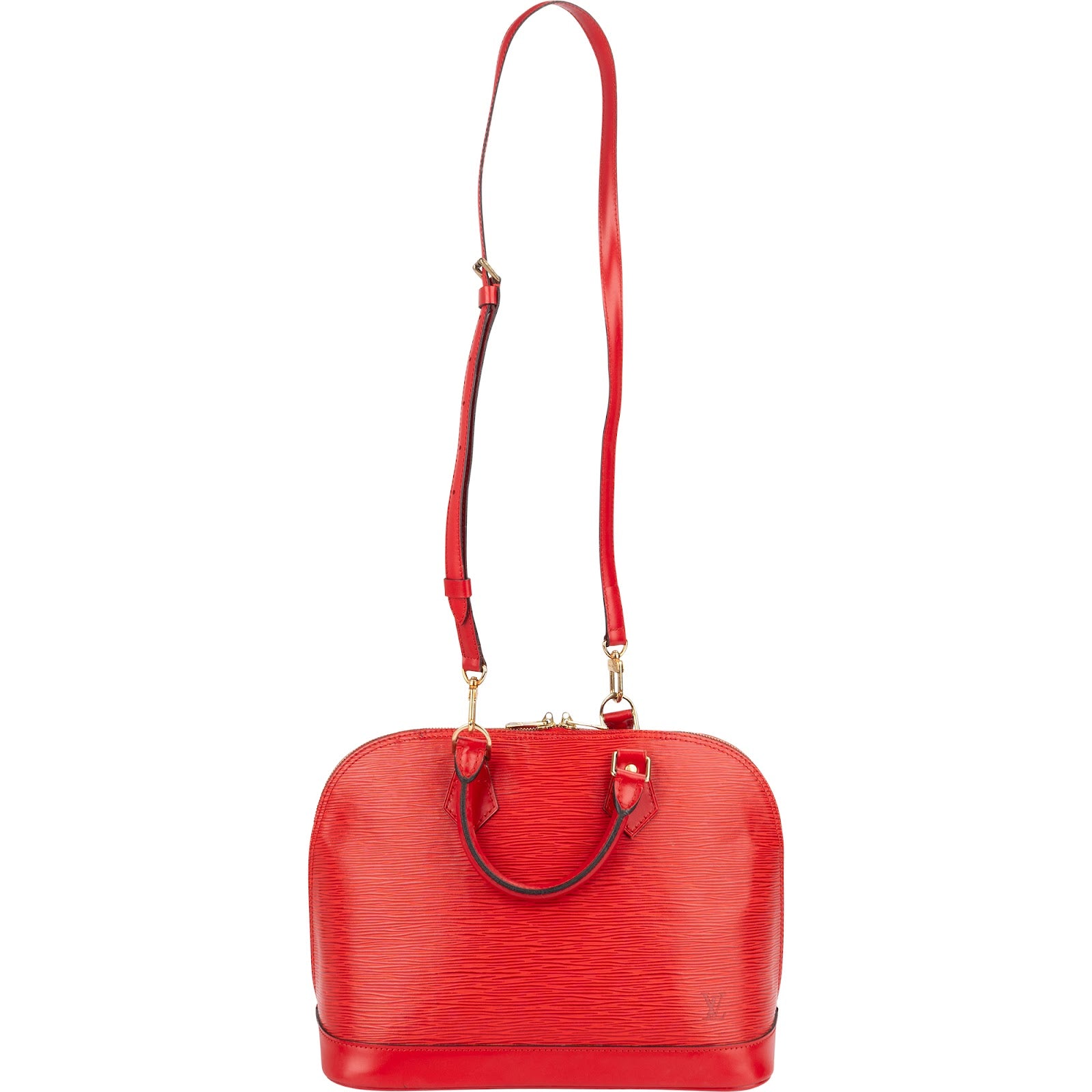 Louis Vuitton Red Epi Leather Alma PM Handbag