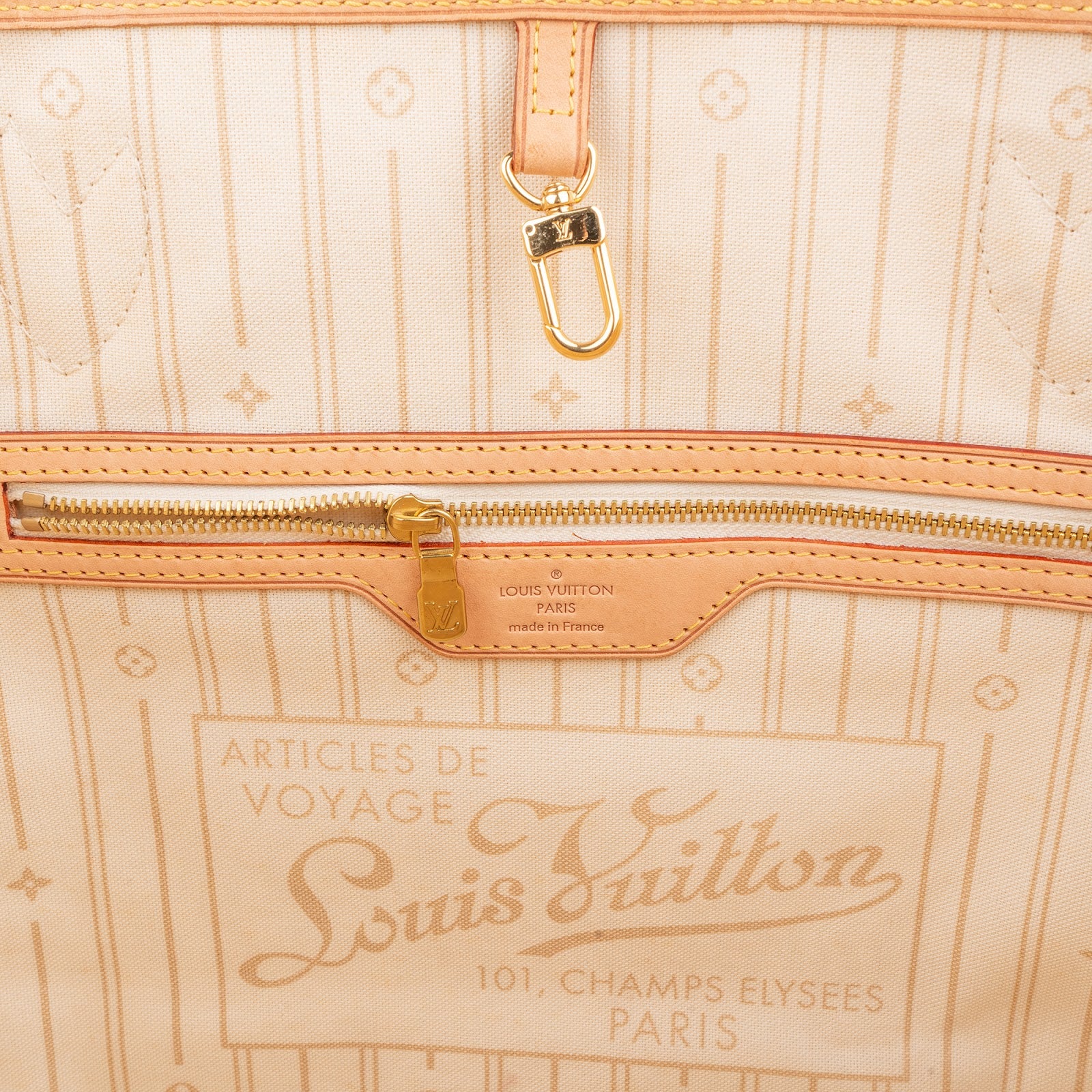 Louis Vuitton Monogram Damier Azur Canvas Neverfull MM Shopper