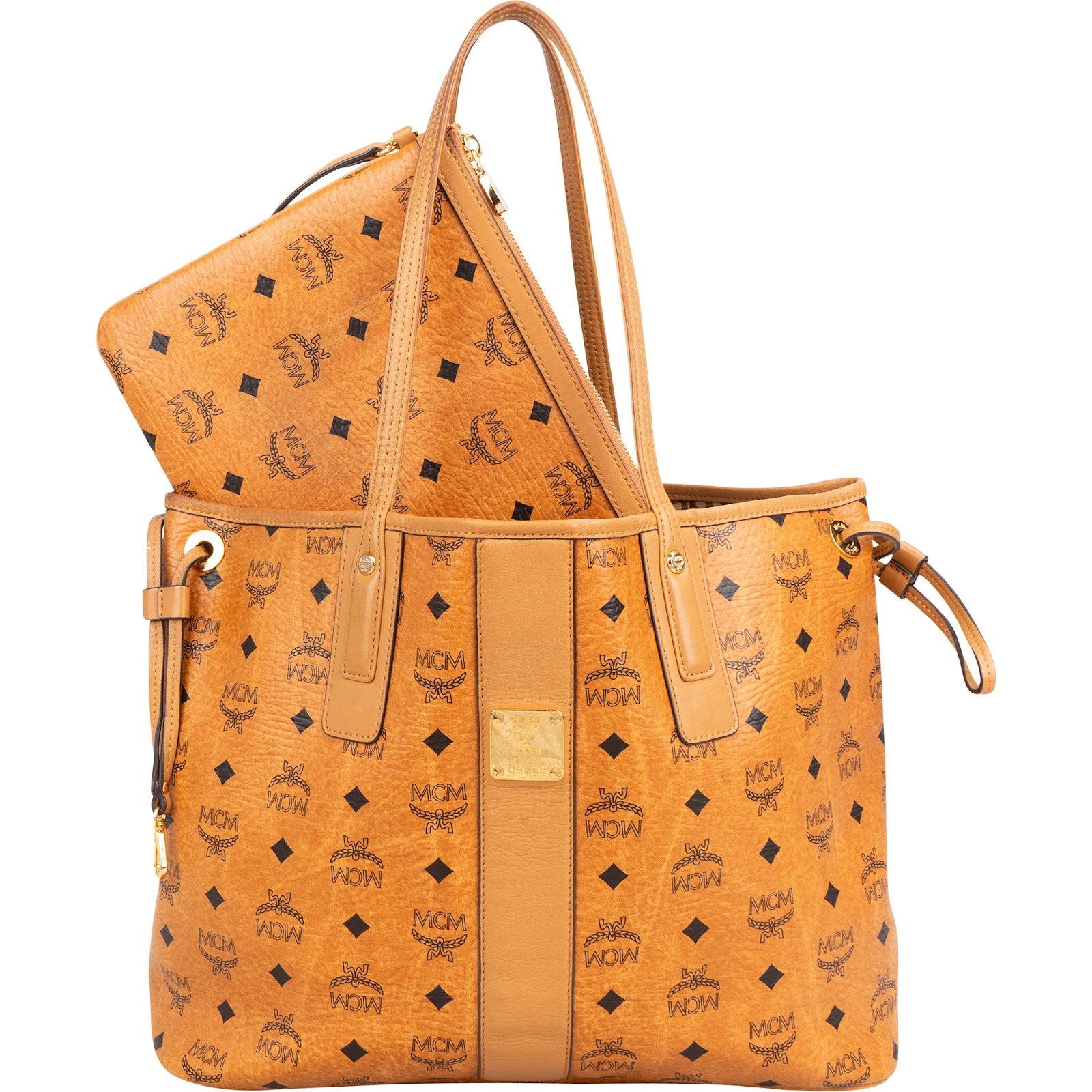 MCM Monogram Visetos Medium Liz Reversible Shopper