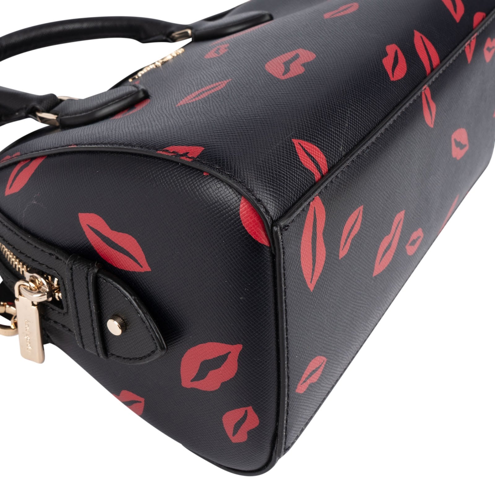 Kate Spade Rowe Mini Satchel Lip Print Handbag