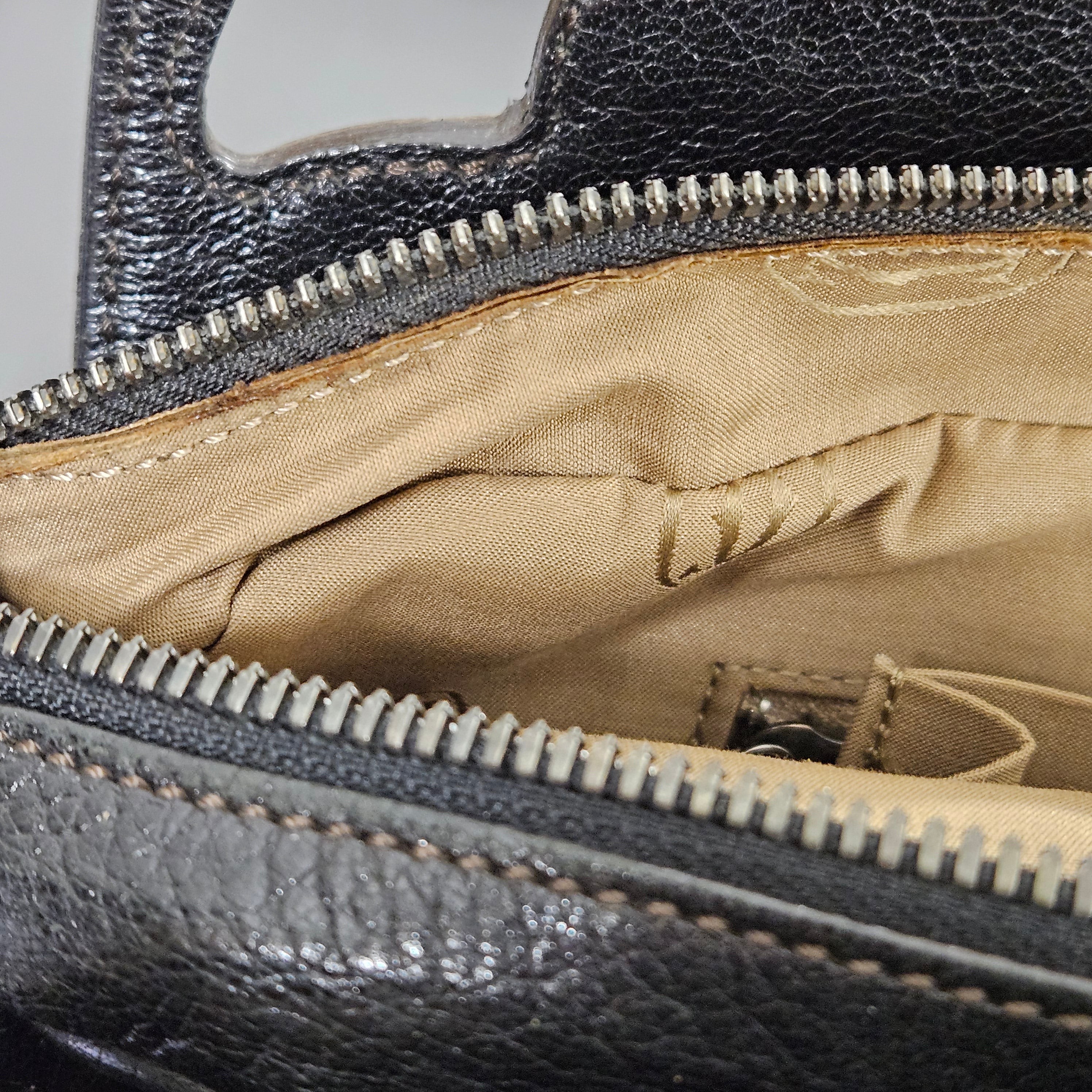 Cartier Black Grained Leather Marcello de Cartier Handbag