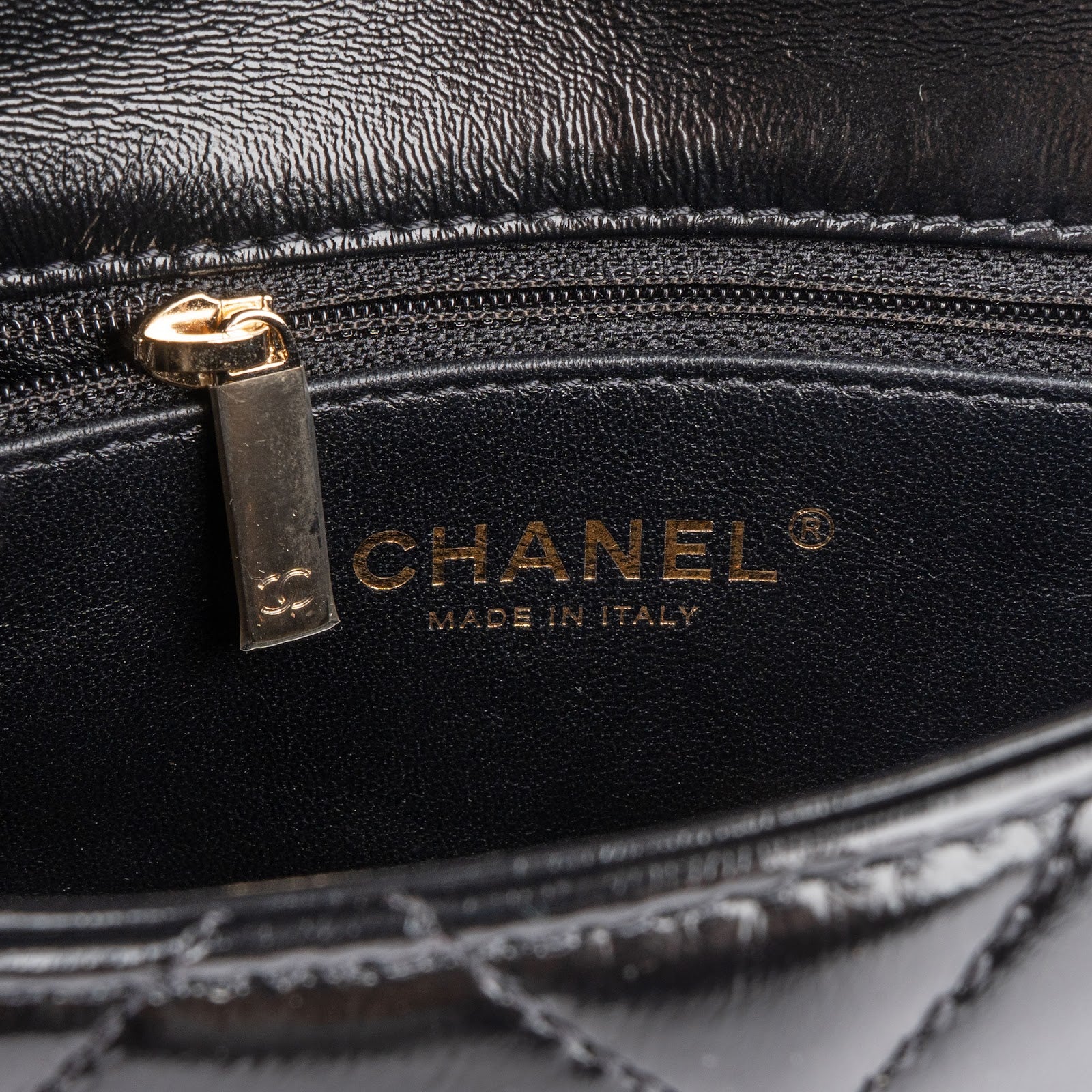 Chanel Quilted Patent Calfskin Coco Handle Single Flap Crossbody Bag