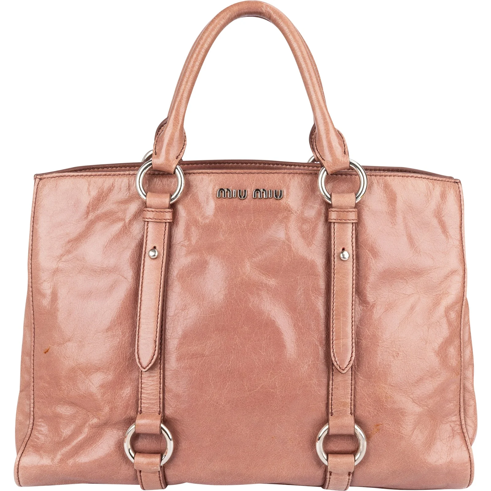Miu Miu Vitello Lux leren handtas