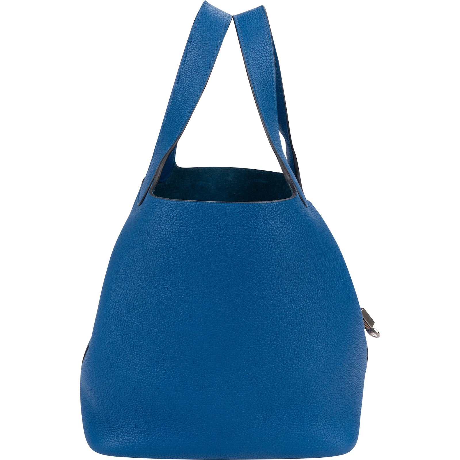 Hermès Bleu Tie Taurillon Clemence Palladium Picotin Lock 22 Handbag