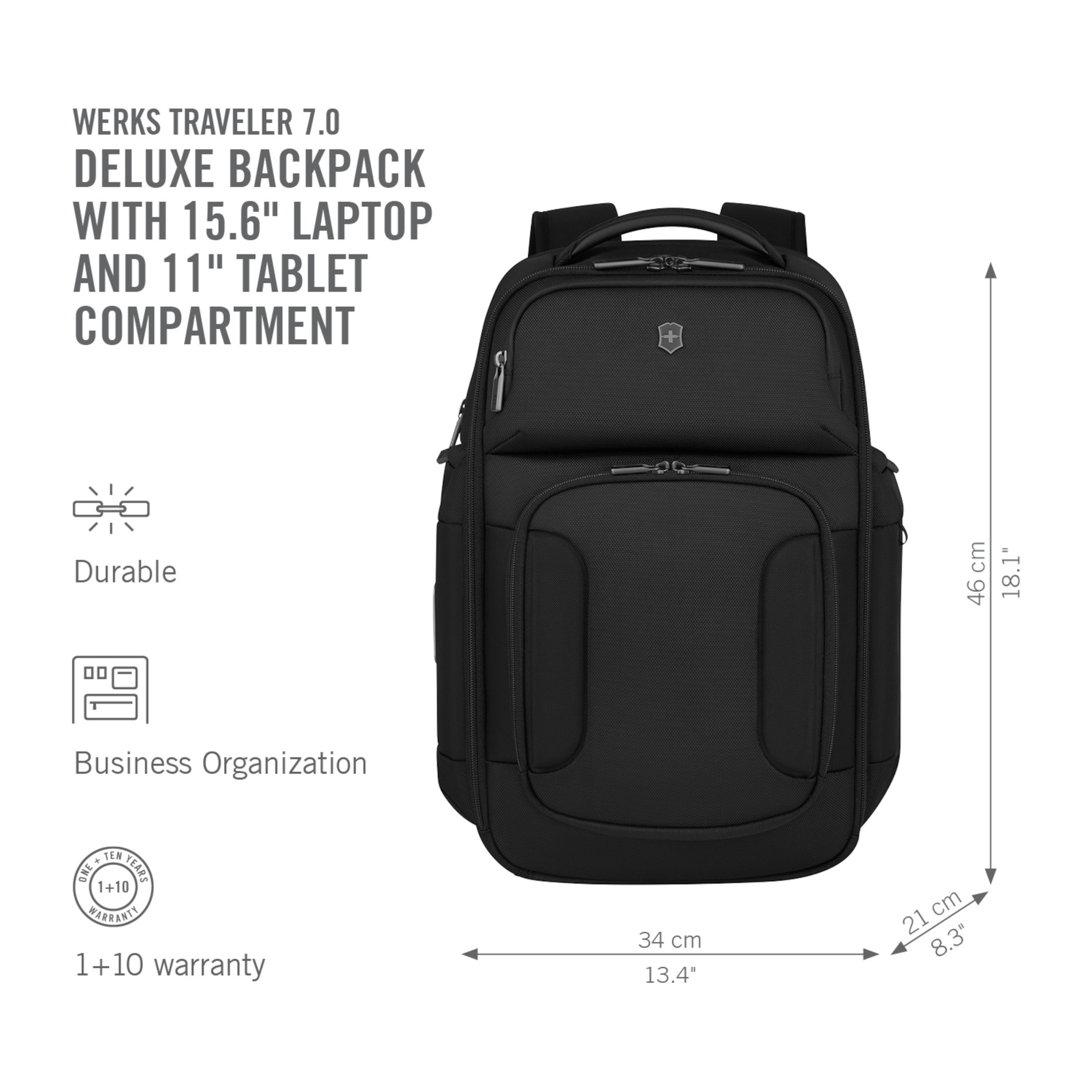 Werks Traveler 7.0 Deluxe Backpack - Black