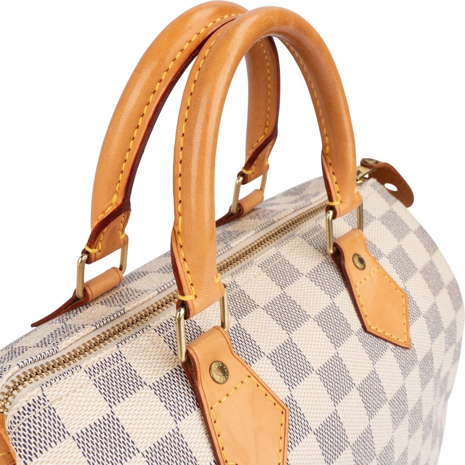 Louis Vuitton Monogram Damier Azur Canvas Speedy 25 Boston Bag