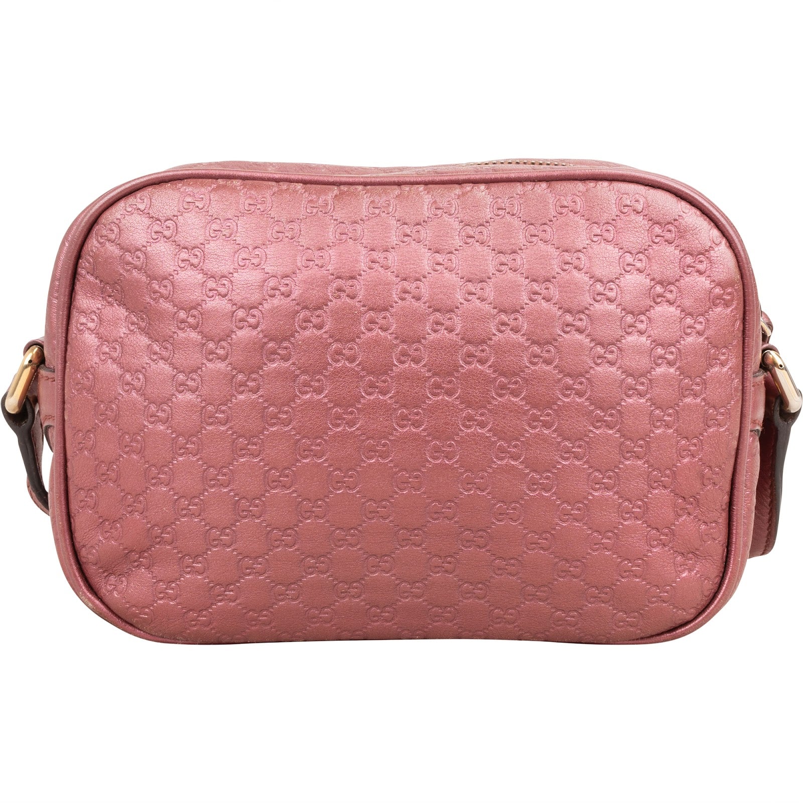 Gucci Microguccissima Metallic Leather Bamboo Crossbody Bag