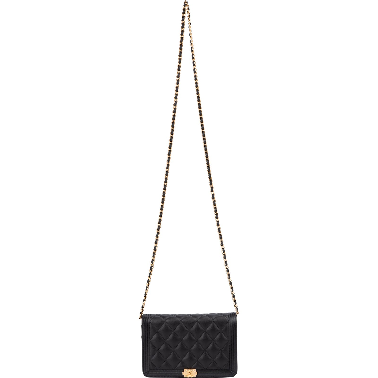 Chanel – Small Boy-portemonnee met ketting, crossbodytas