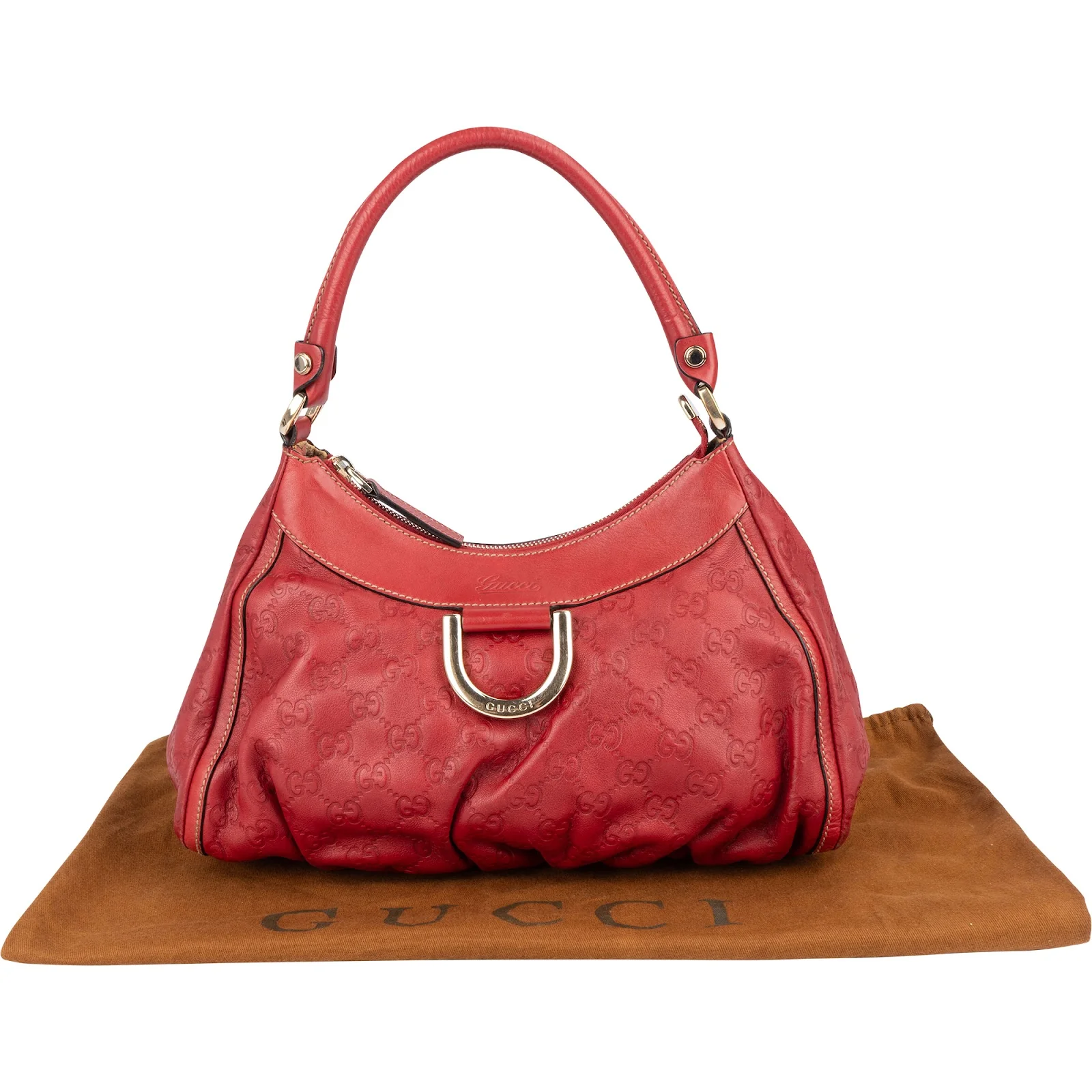 Gucci GG Guccissima Leather Abbey D-Ring Hobo Handbag