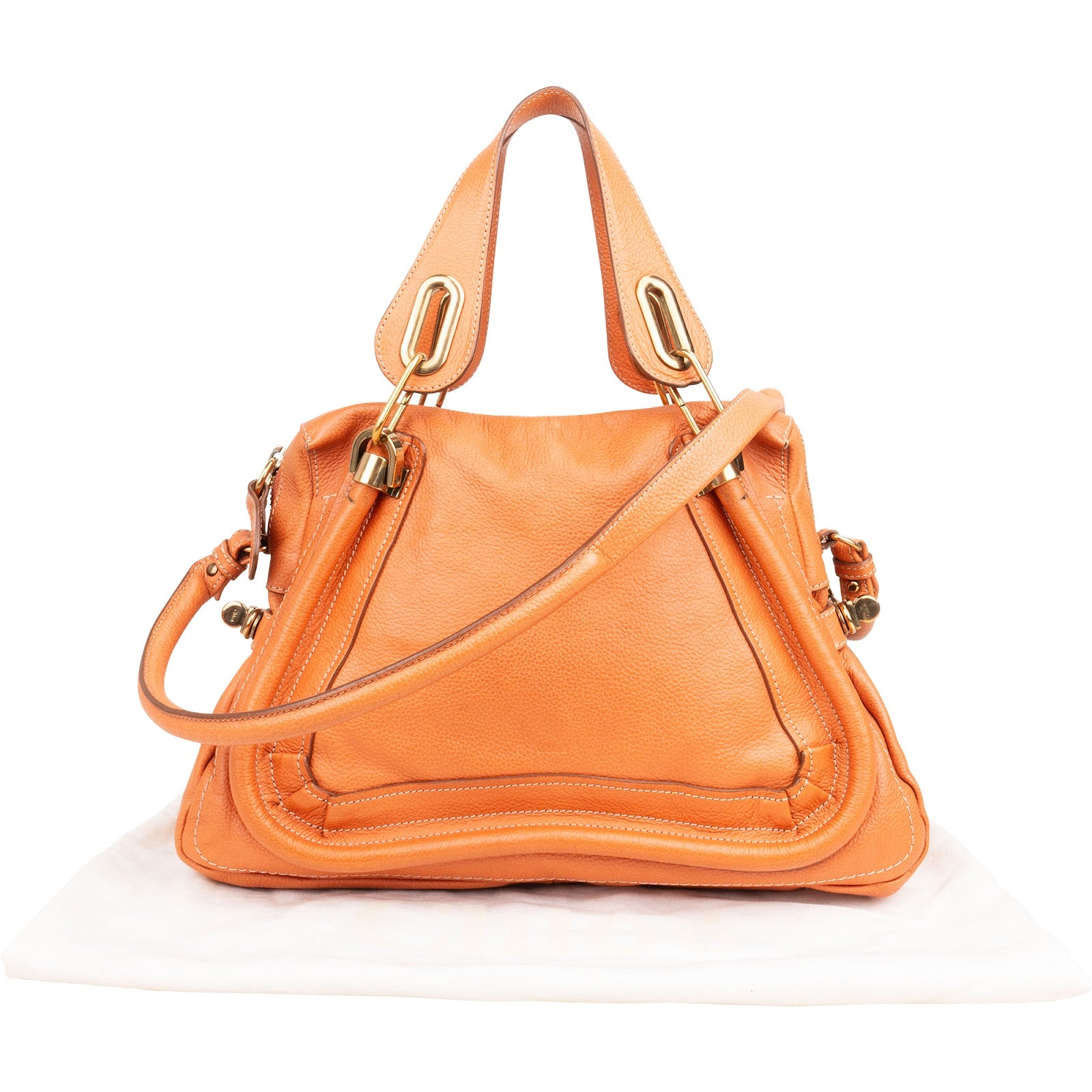 Chloé Grained Leather Paraty Handbag