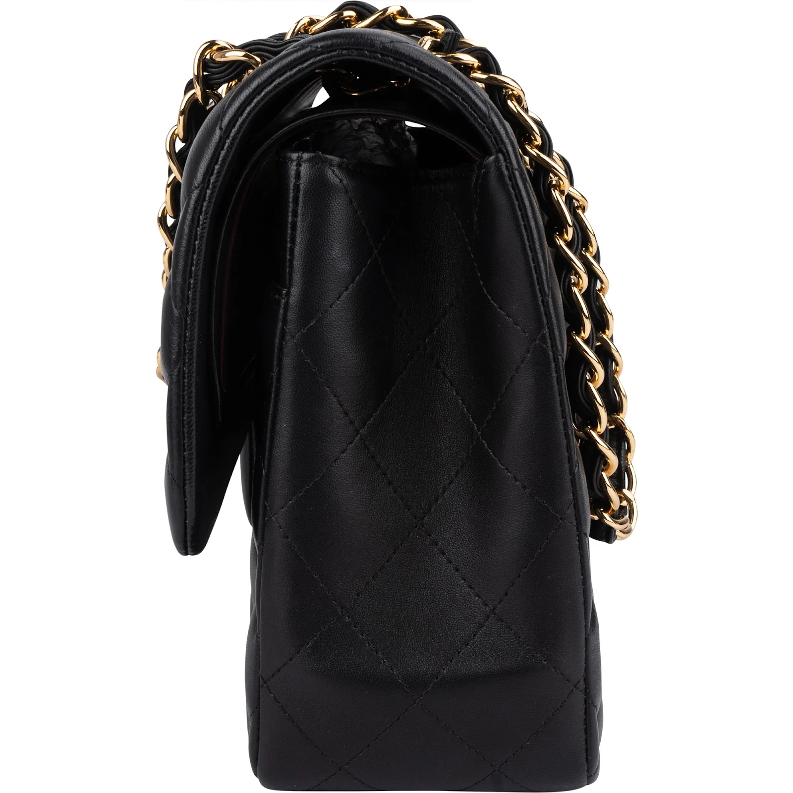 Chanel Quilted Lambskin Jumbo Double Flap Crossbody Bag