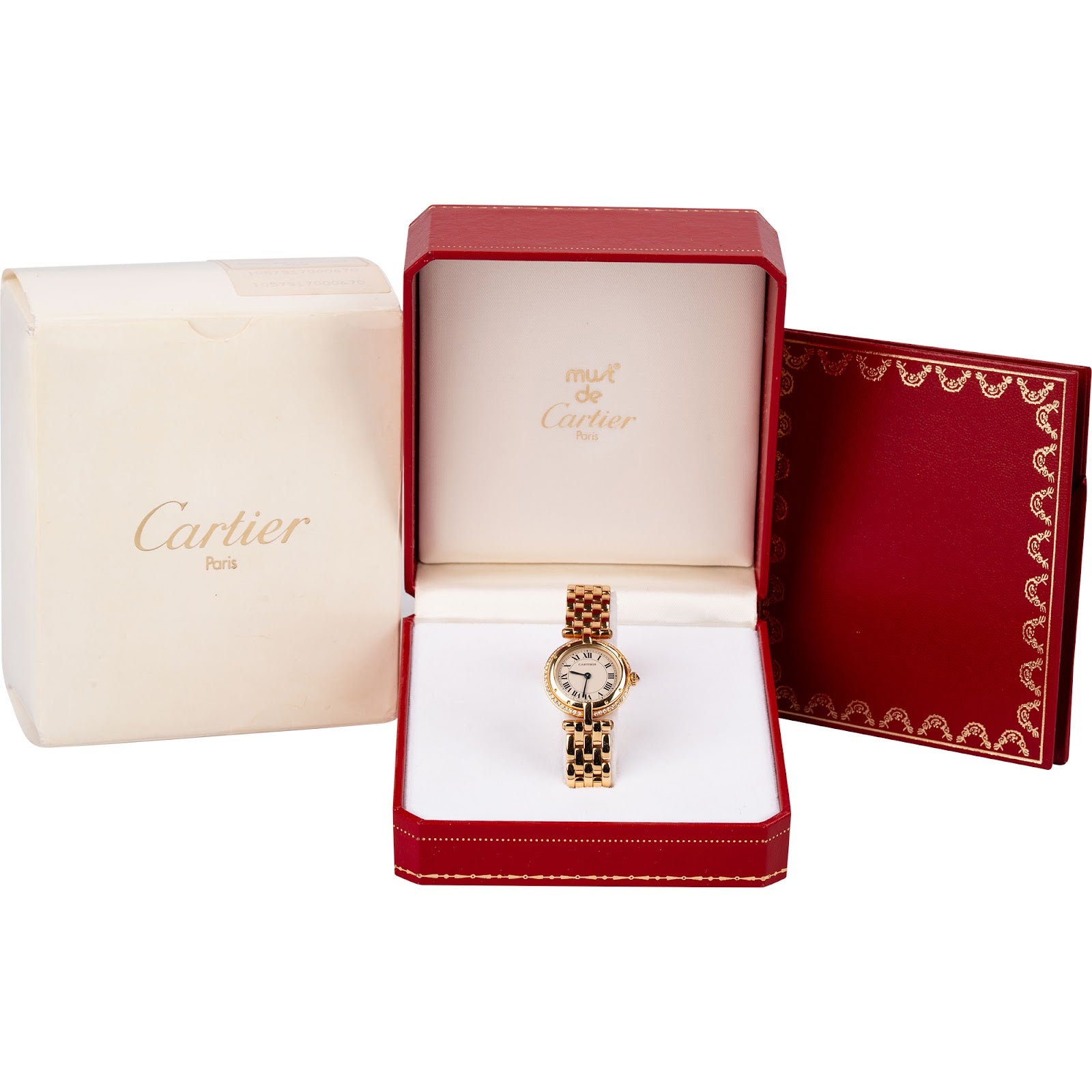 Cartier Panthere Vendome Diamond Bezel 18K Gold Damenuhr