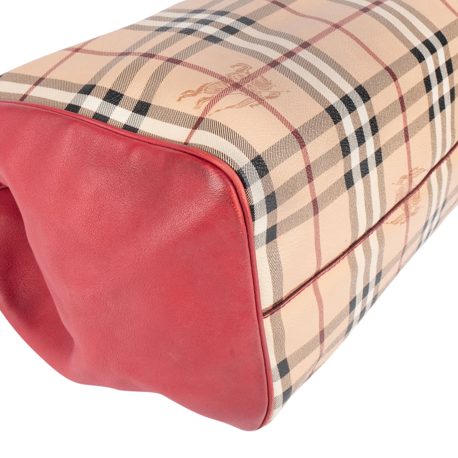 Burberry Haymarket Nova Check Tote Shoulder Bag