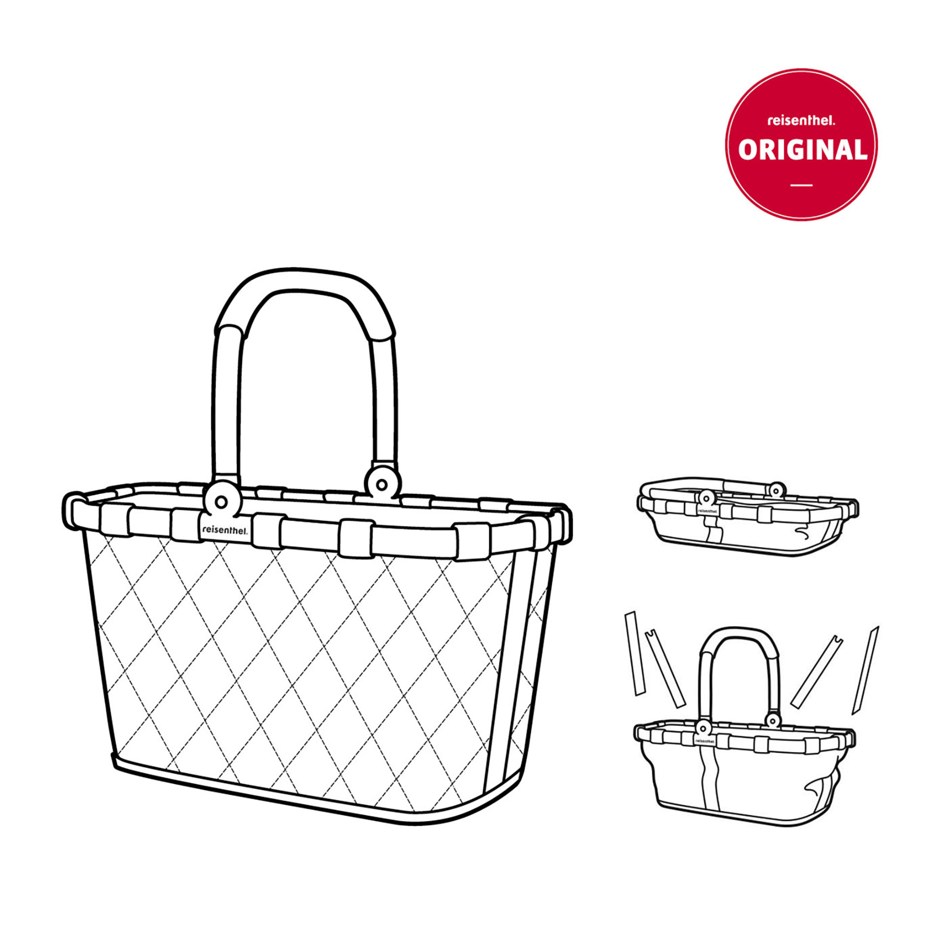 Carrybag Frame Shopping 22 Liter - rhombus olive