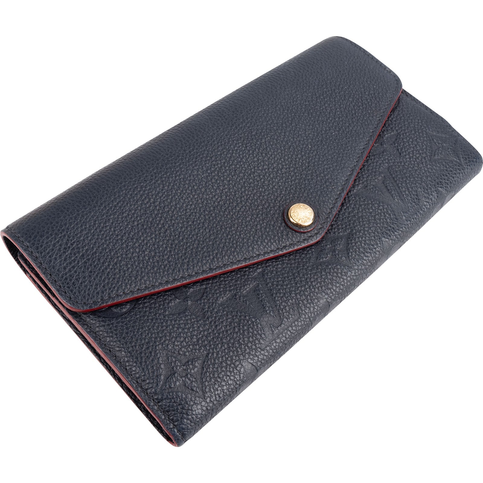 Louis Vuitton Leather Monogram Empreinte Sarah Wallet