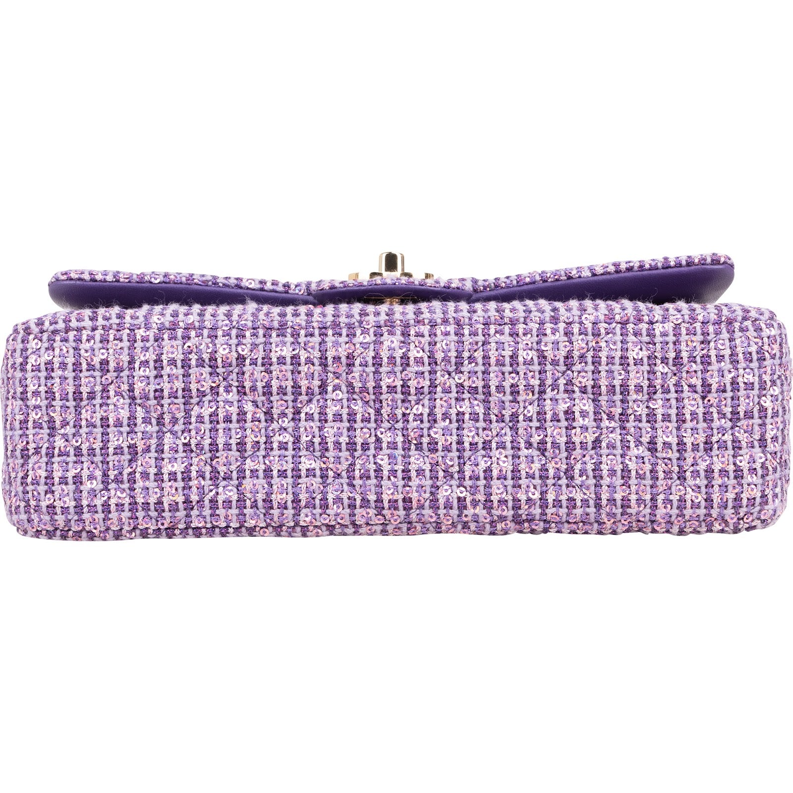Chanel Quilted Sequin Tweed Medium Double Flap Shoulder Bag