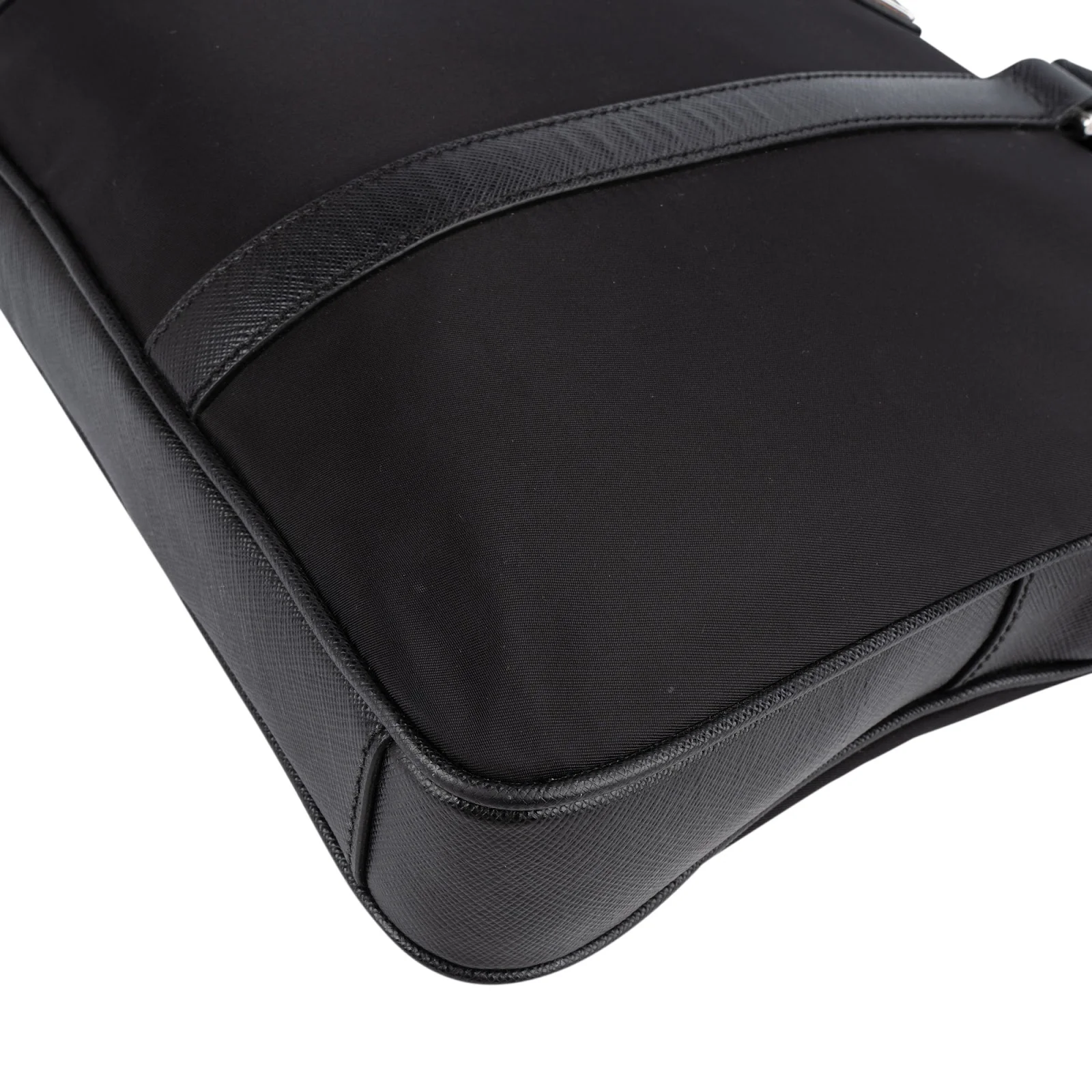 Prada Nylon Saffiano Leather Triangle Business Bag