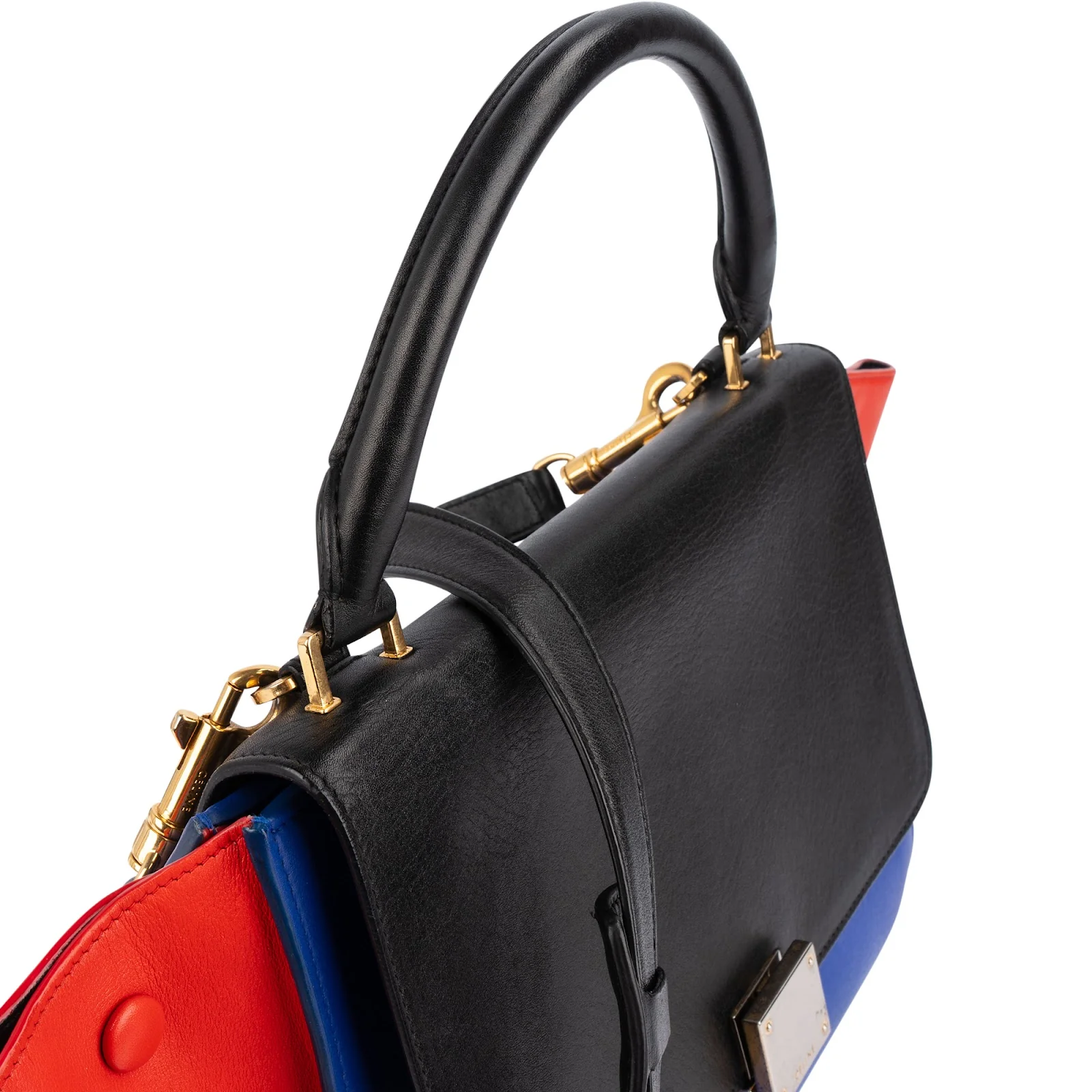 Céline Tricolor Leather Trapeze Handbag