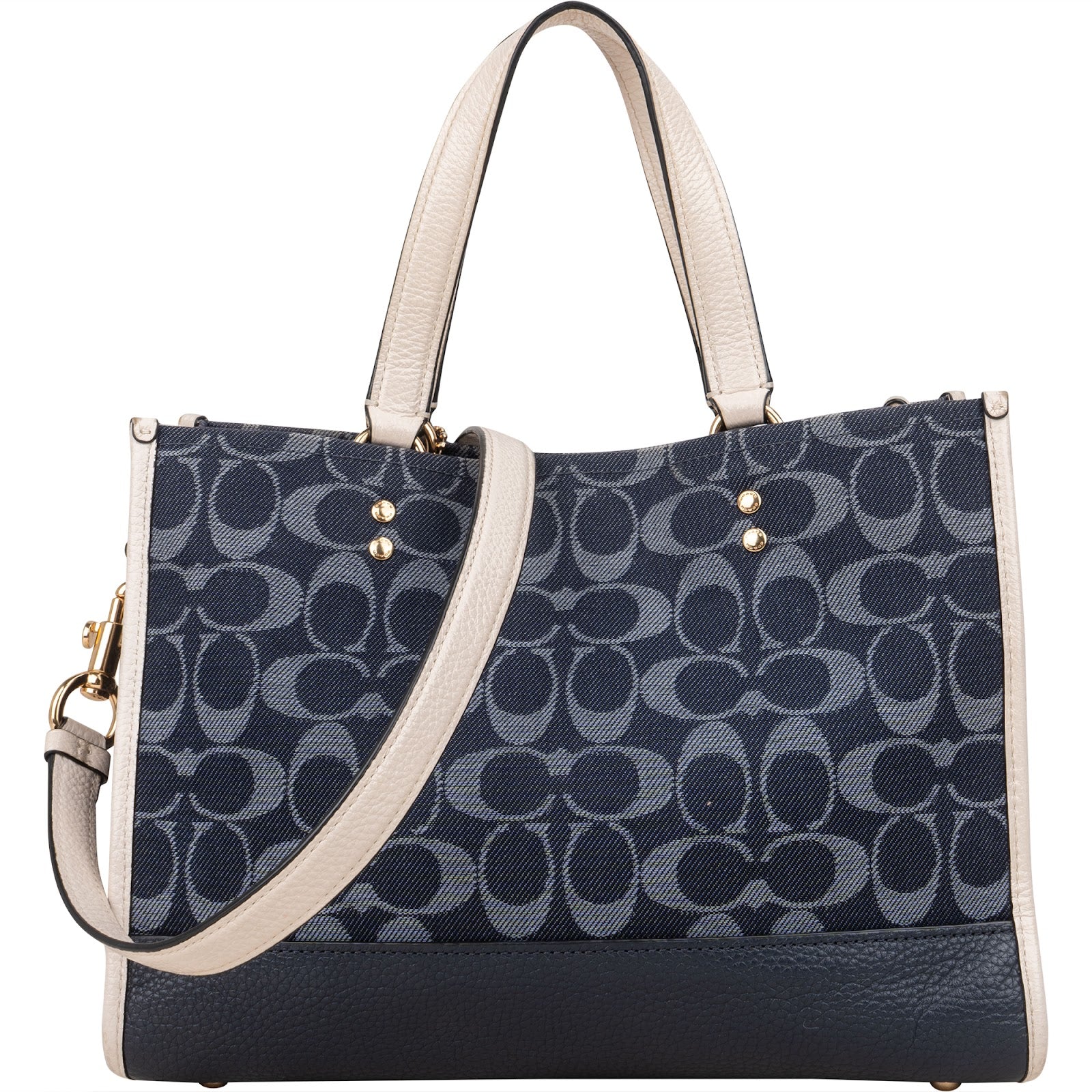Coach Monogram Signature Chambray Denim Handbag