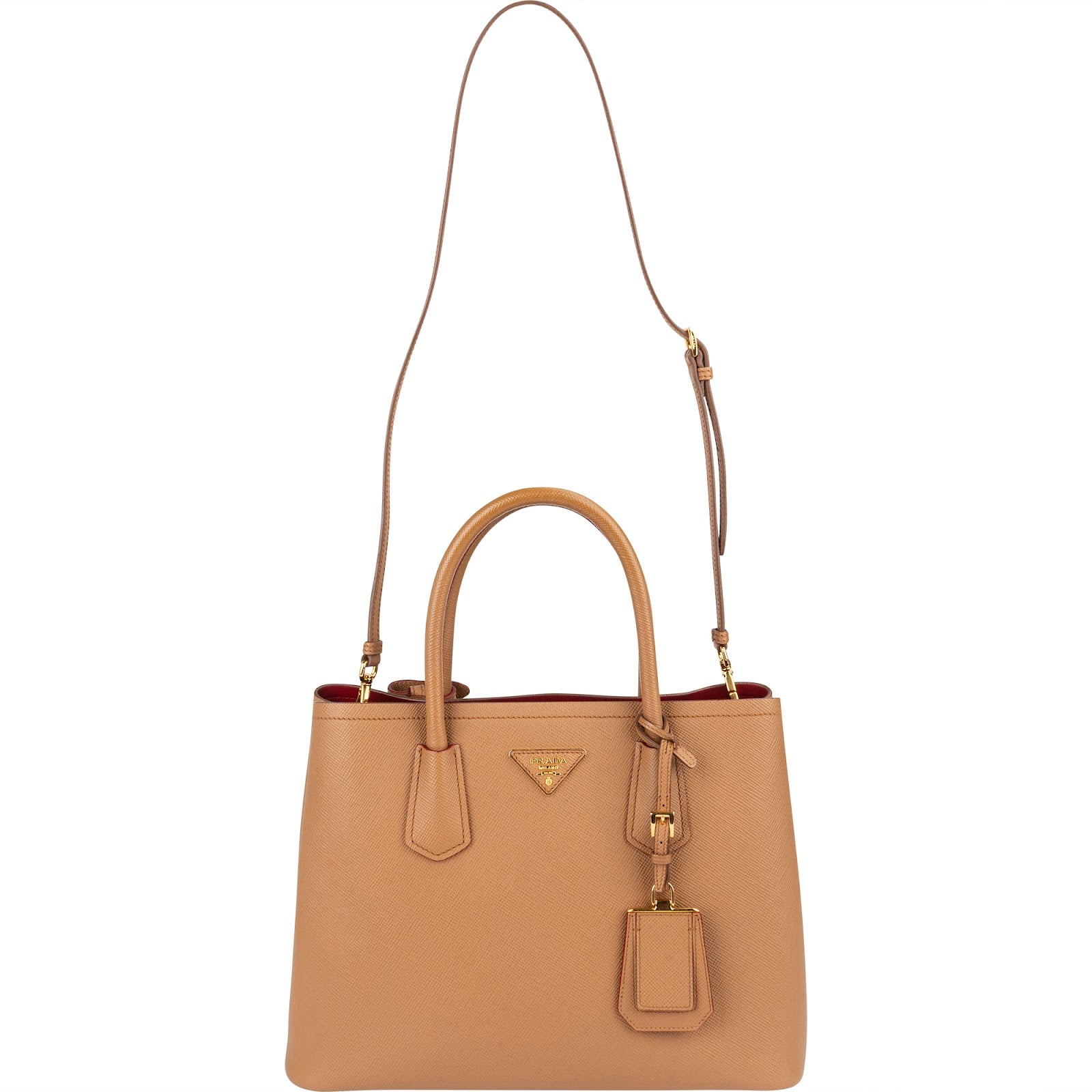 Prada Saffiano Leather Double Handbag