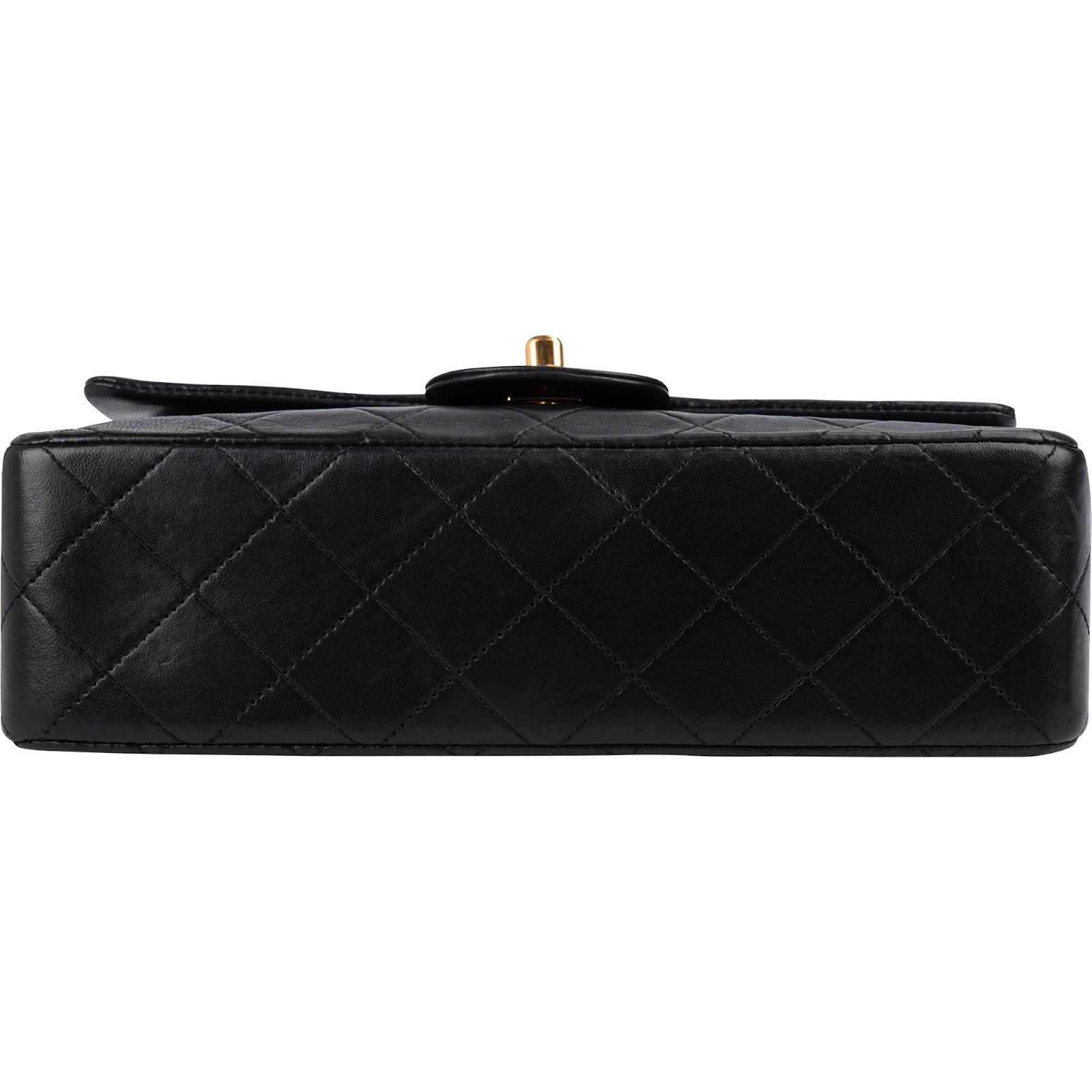 Chanel Quilted Lambskin 24K Gold Small Double Flap Shoulder Bag