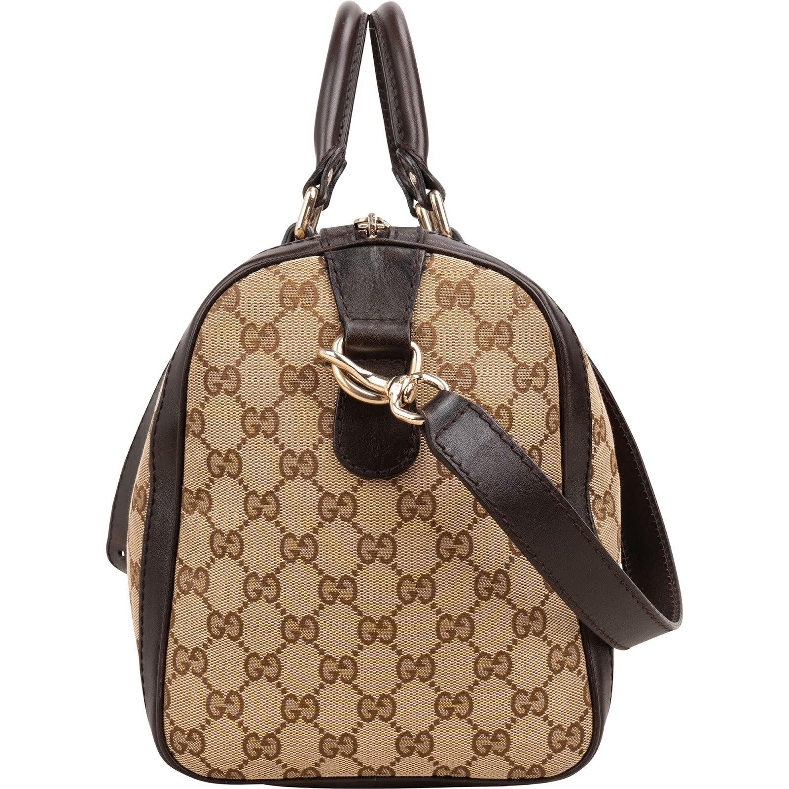Gucci - GG Canvas Web Boston Bag