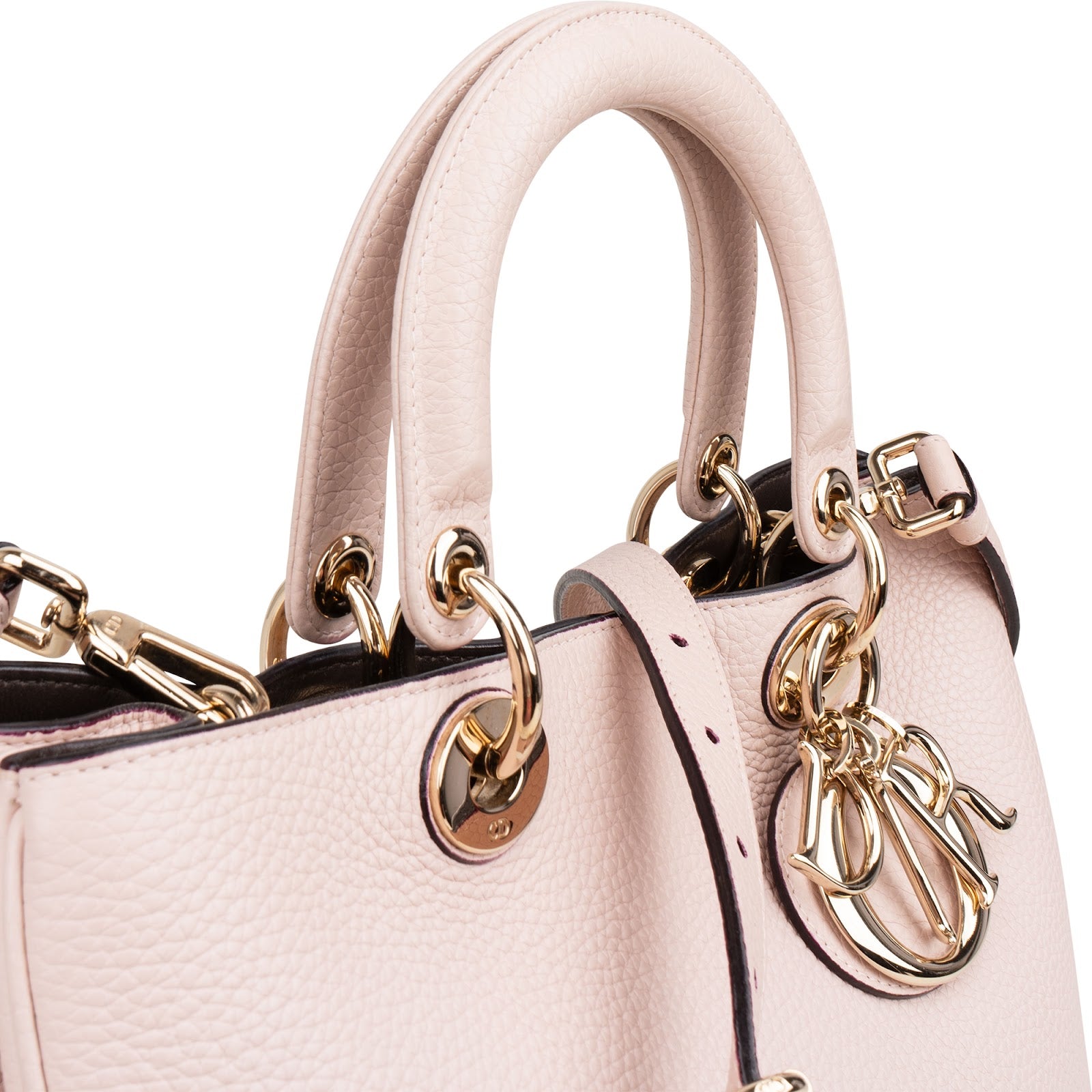 Christian Dior Grained Calfskin Diorissimo Medium Shoulder Bag