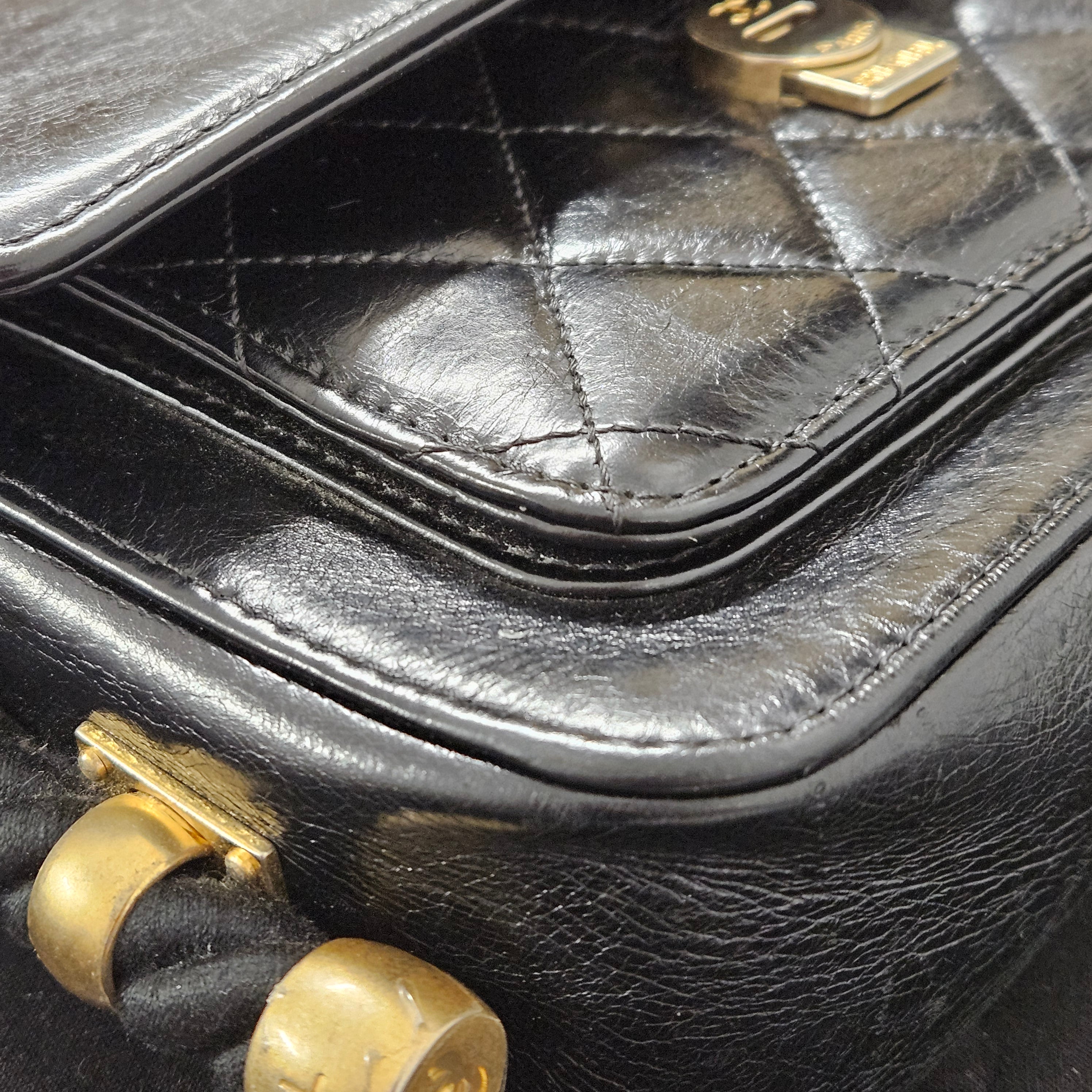 Chanel - Vintage Rope Strap Single Flap Shoulder Bag