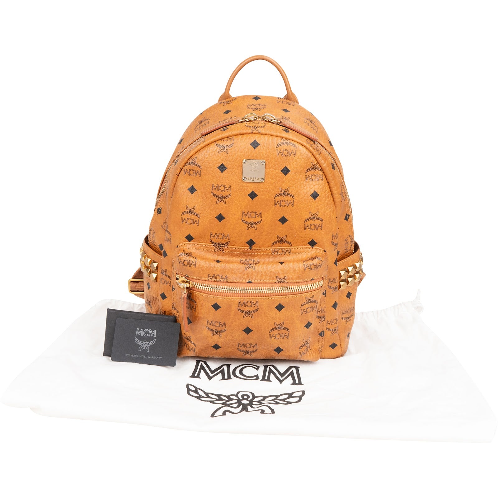 MCM Monogram Visetos Stark Side Studs Backpack