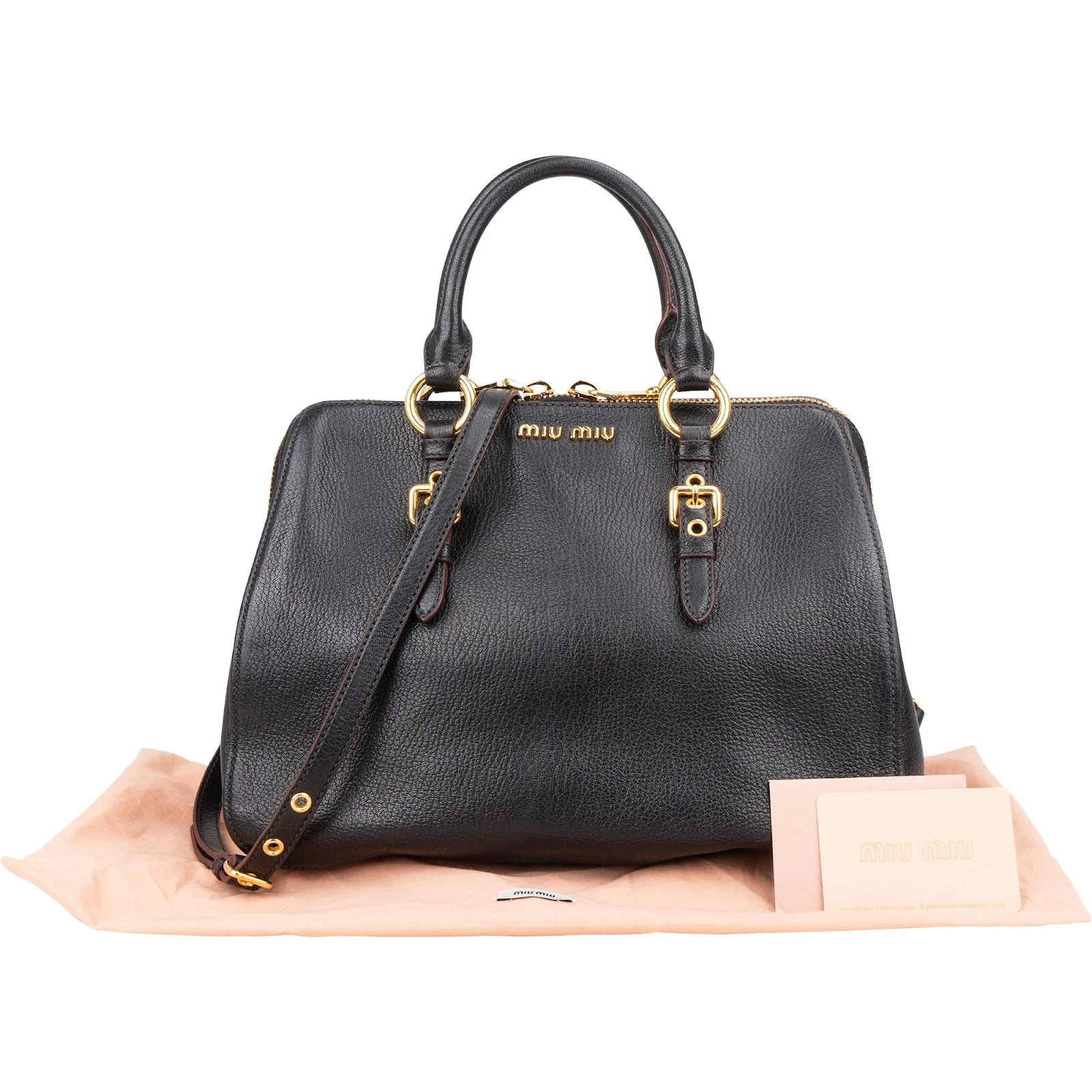 Miu Miu Madras Leather Dome Handbag