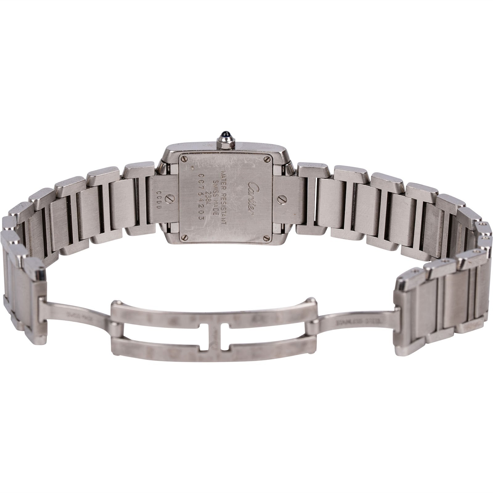Cartier Silver Tone Tank Française 2384 Damen Armbanduhr