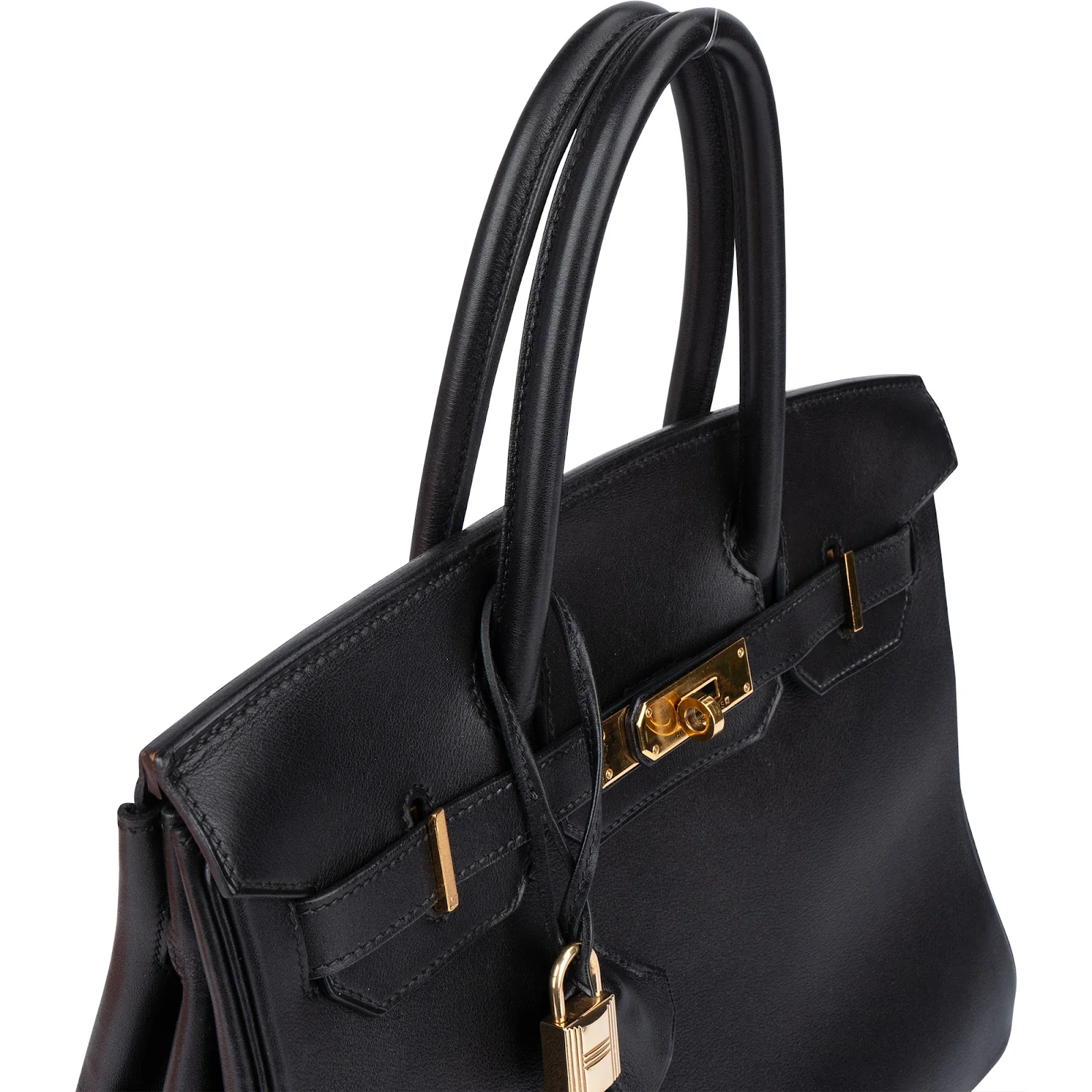 Hermès Noir Swift Leather Birkin 30 Handbag