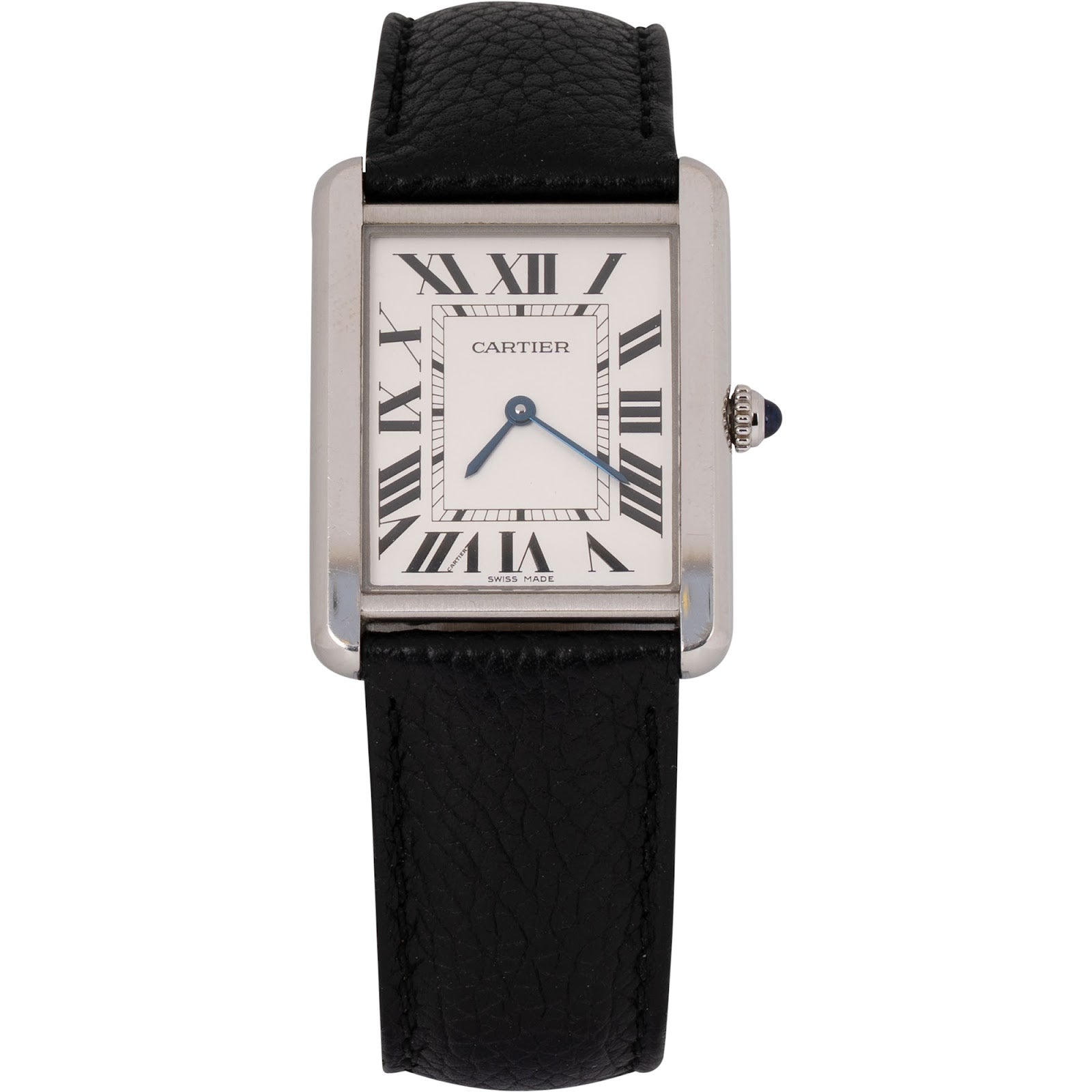 Cartier Silver Tone Solo Tank GM 3169 Uhr
