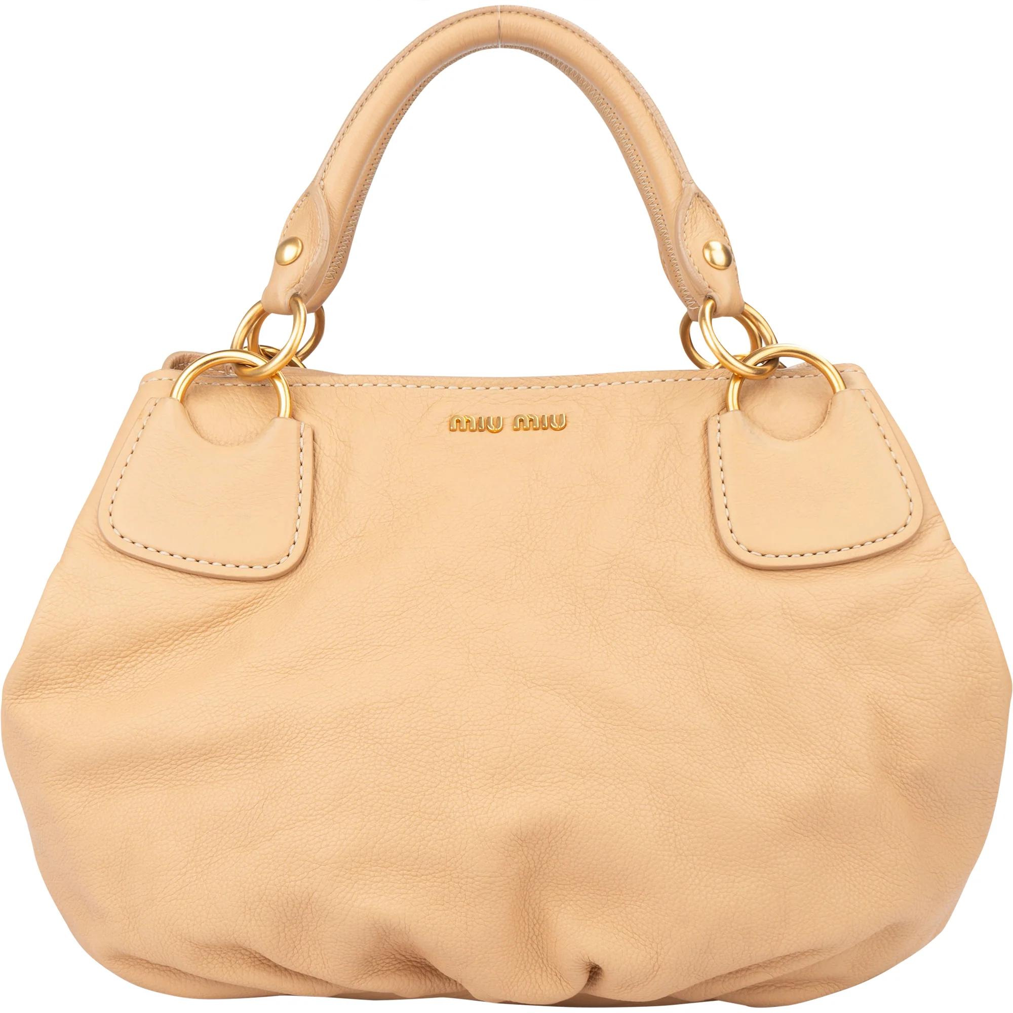 Miu Miu Beige Soft Leather Classic Handbag