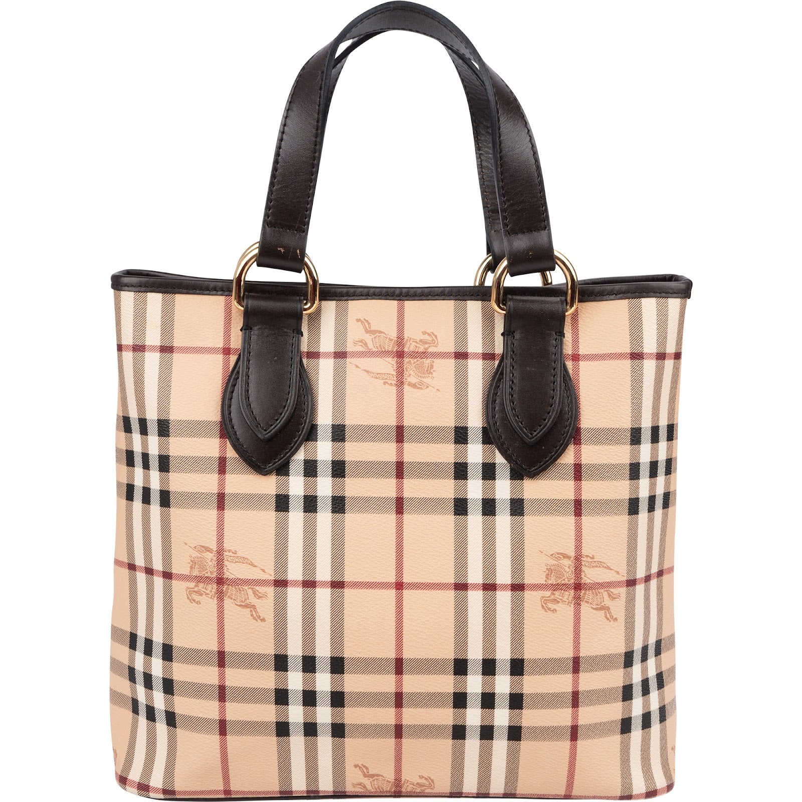Burberry Nova-Check Monogram Tote Handbag