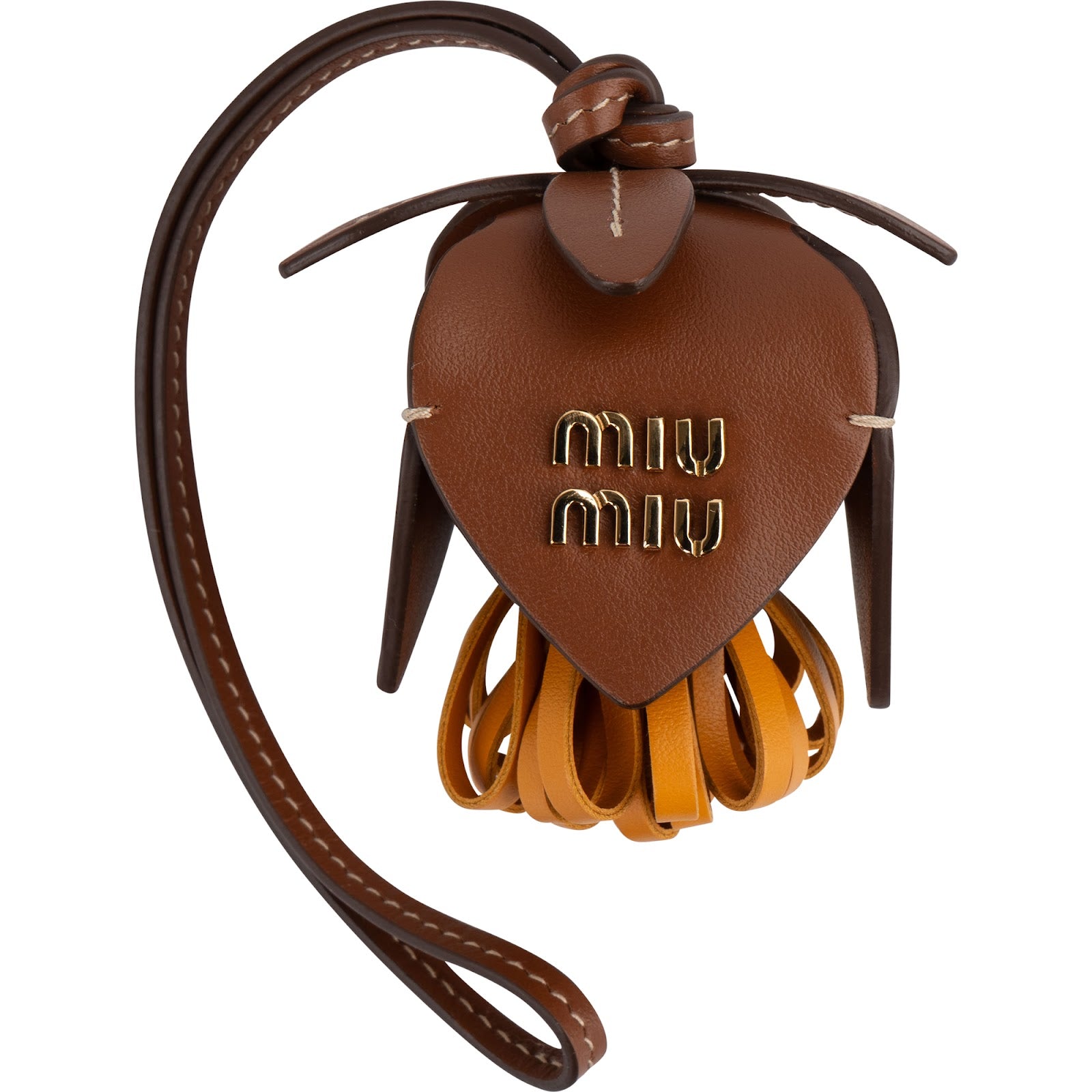 Miu Miu Two-Tone Leather Flower Bag Charm