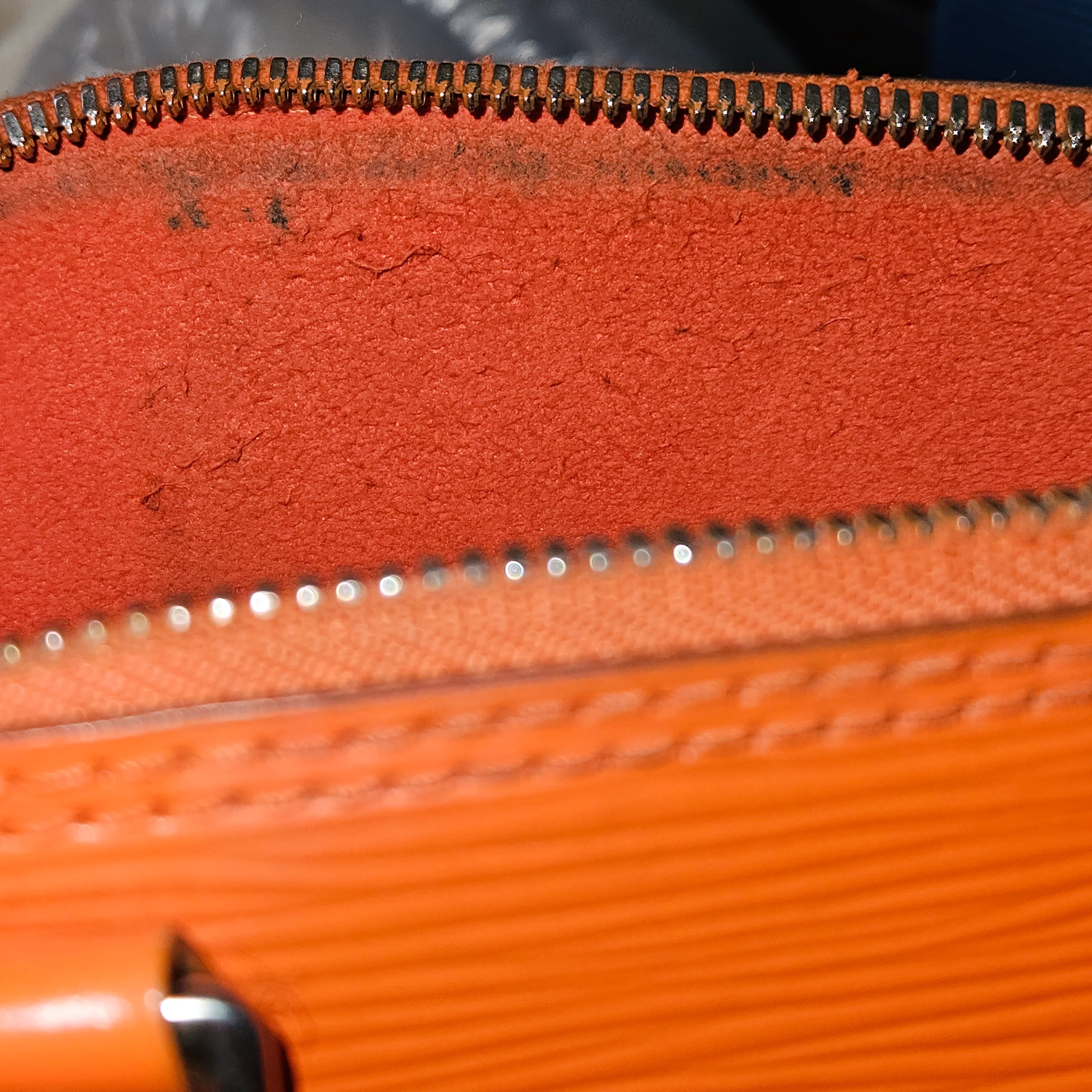 Louis Vuitton Orange Epi Leather Alma BB Handbag