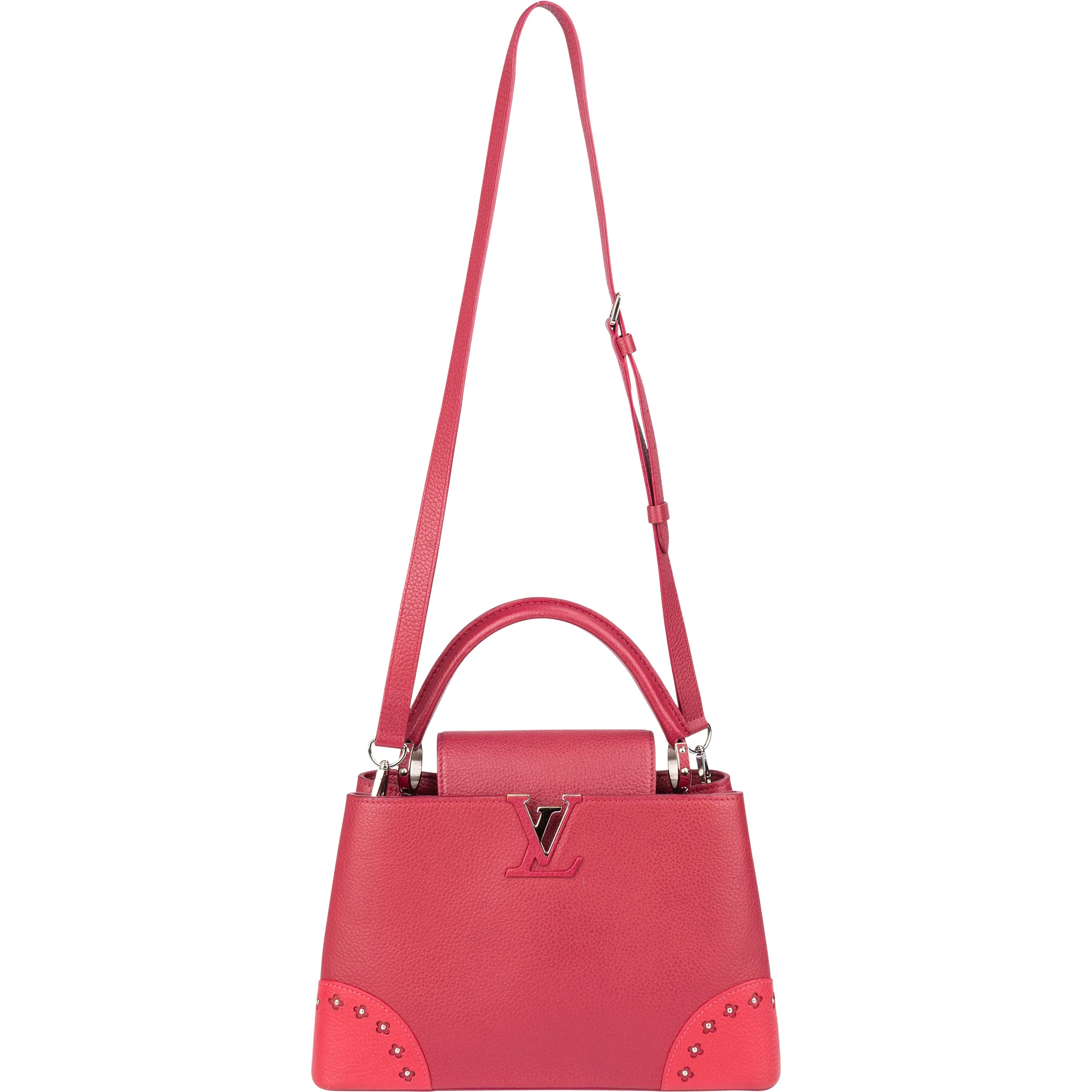 Louis Vuitton Limited Pink Taurillon Capucines MM Handbag