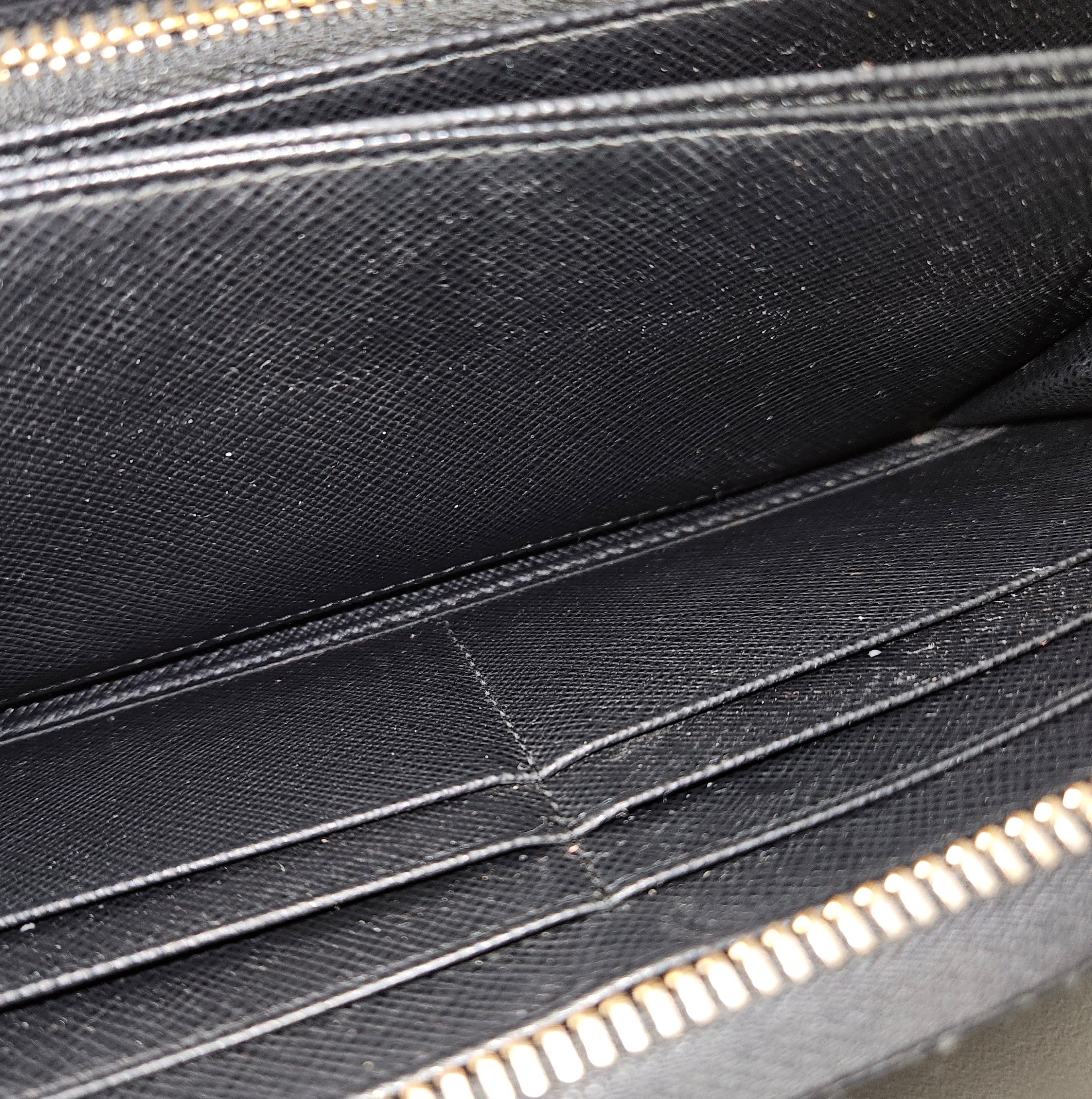 Prada Saffiano Leather Zip Around Wallet