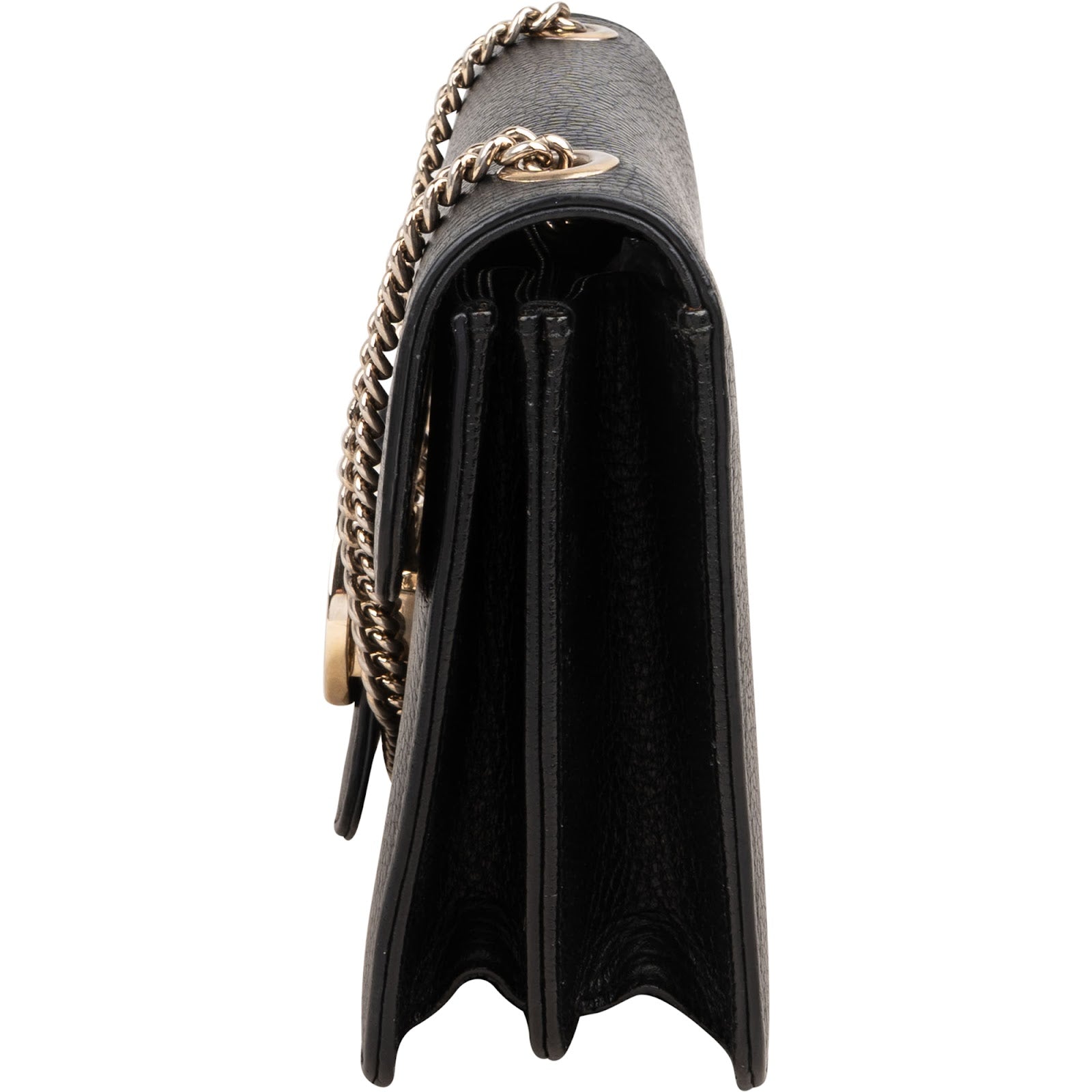 Gucci Grained Leather Small Interlocking GG Shoulder Crossbody Bag