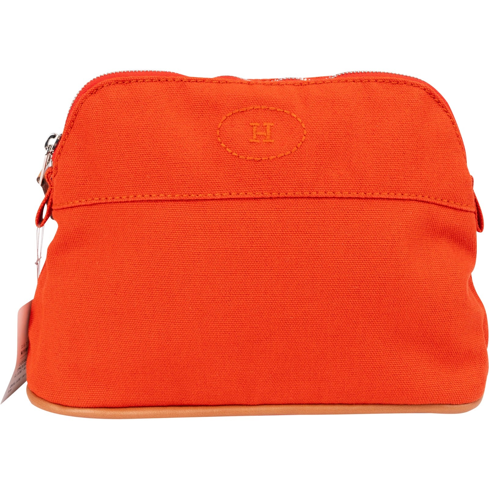 Hermès Terracota Orange Cotton Bolide Pouch