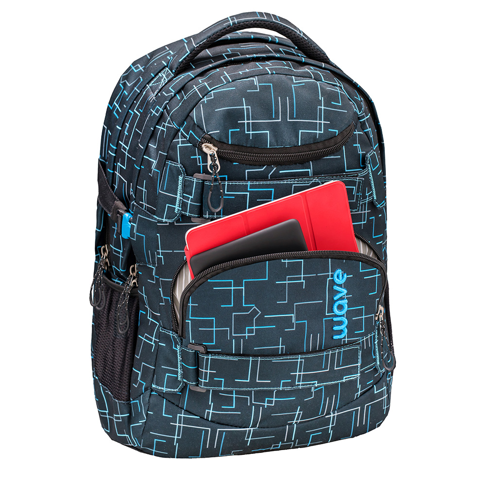 Infinity backpack - Cubic Neon Blue